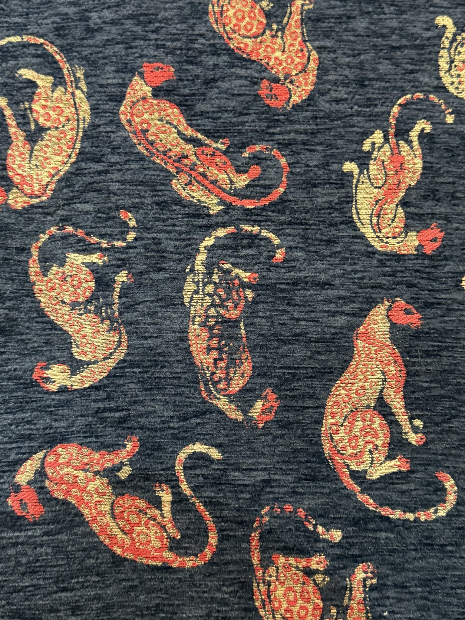 Leopard Figure Chenille Jacquard Home Textile Fabric Chenille Jacquard Fabric