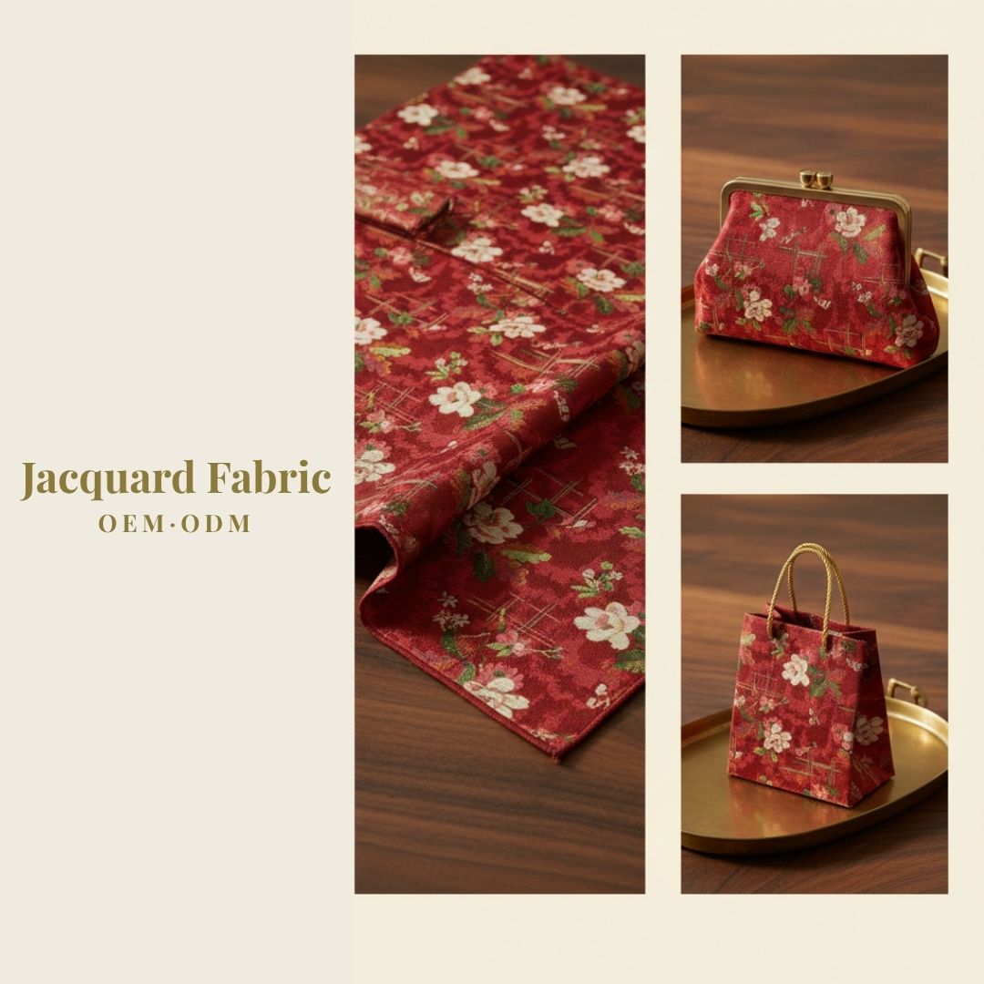 Floral Bouquet Jacquard Woven Fabric | Polyester | 150cm | Wholesale OEM Custom Cotton-Poly Jacquard Fabric