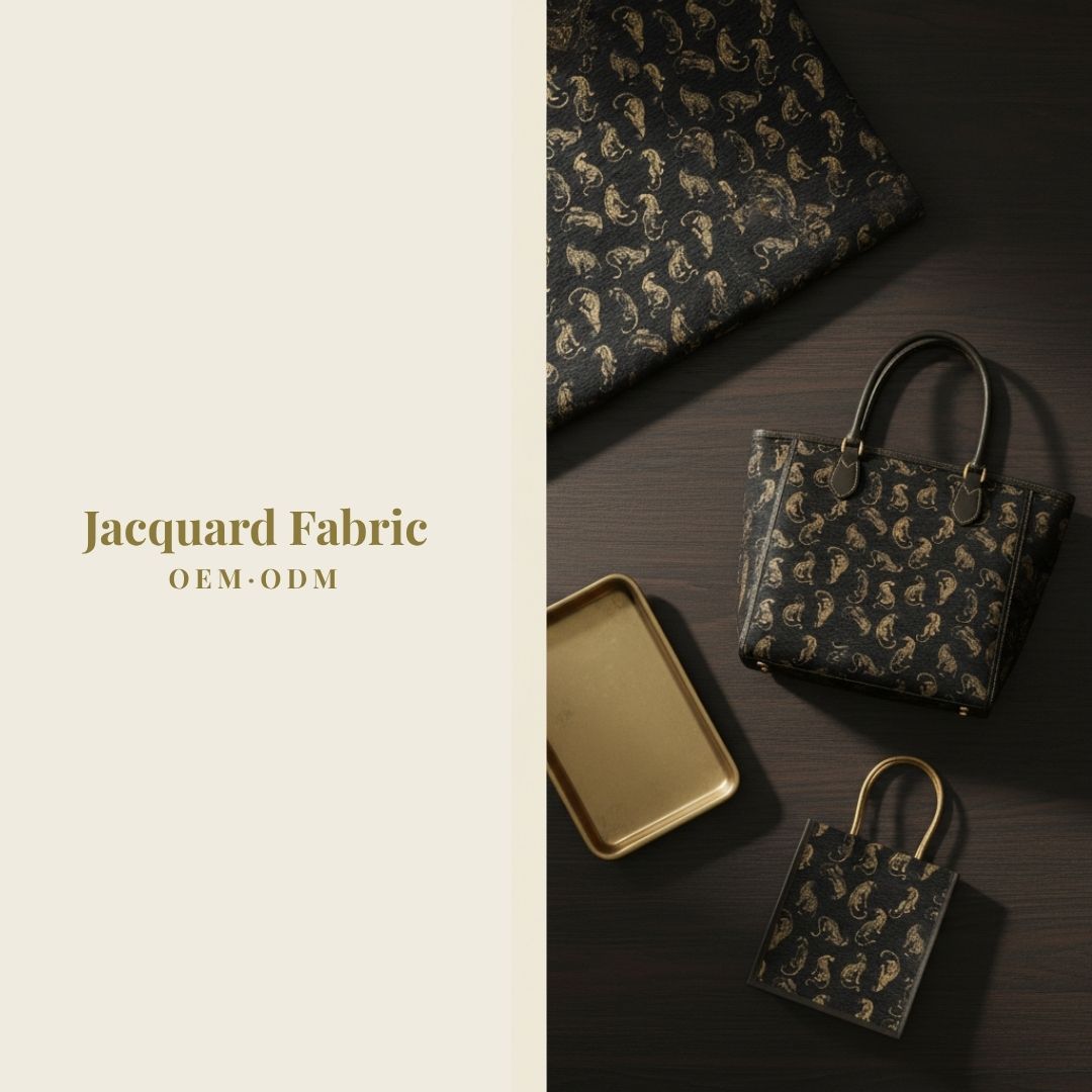 Black Gold Jacquard Fabric | Leopard Jacquard | 150cm | Wholesale OEM Custom Chenille Jacquard Fabric