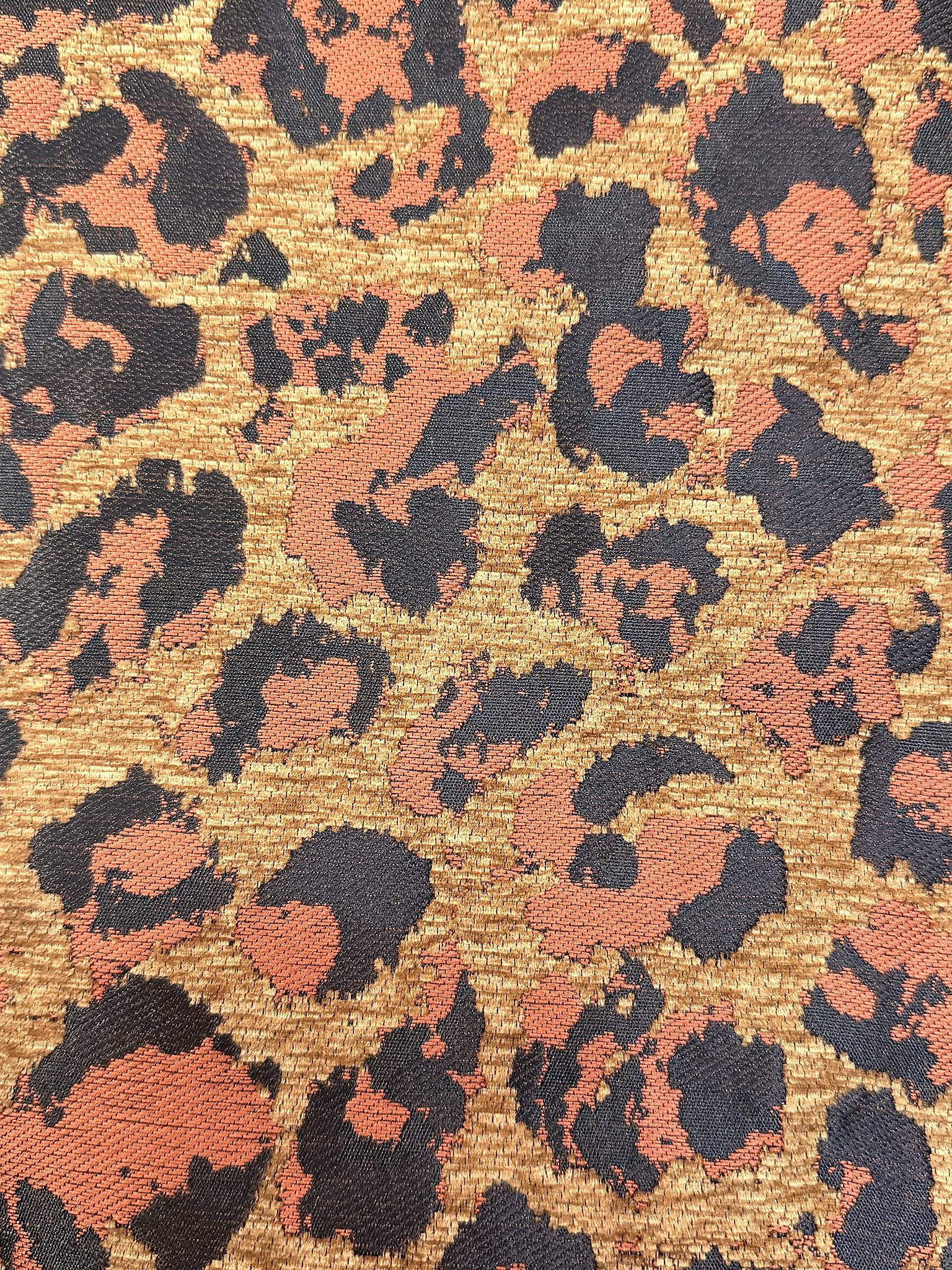 PFA1040 Abstract Leopard Chenille Jacquard Home Textile Fabric Chenille Jacquard Fabric