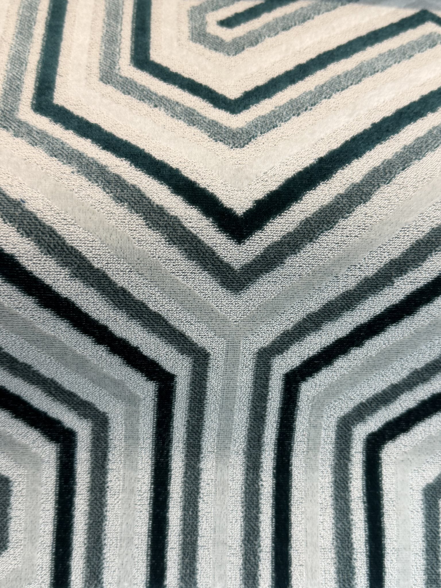 Geometric Cut Velvet Upholstery Fabric Sofa & Upholstery Fabric