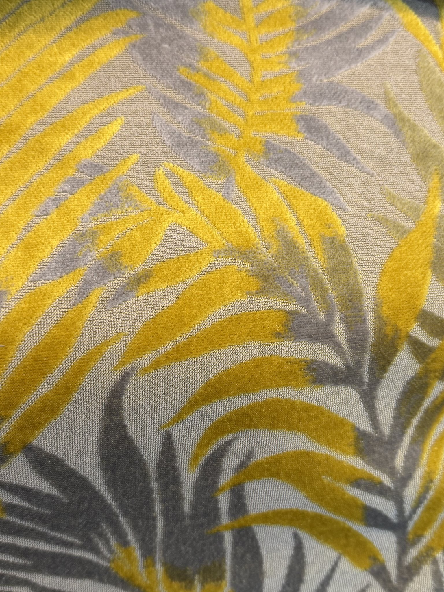 Tropical Leaf Cut Velvet Upholstery Fabric Sofa & Upholstery Fabric