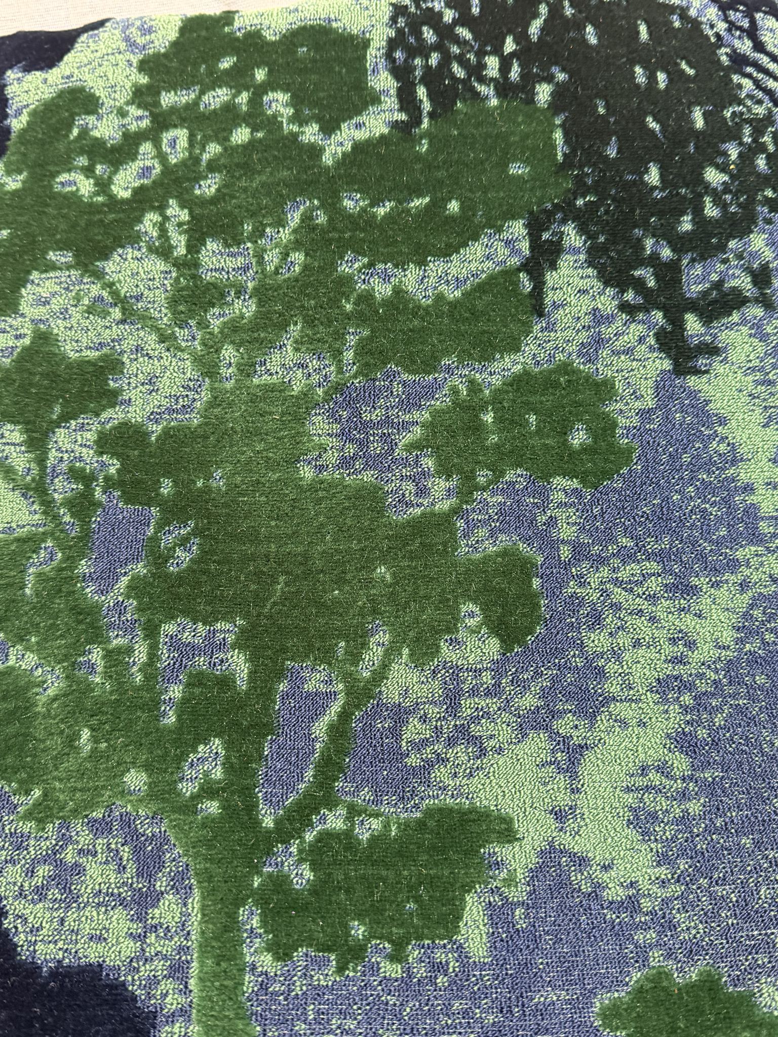 Abstract Forest Landscape Cut Velvet Upholstery Fabric Sofa & Upholstery Fabric