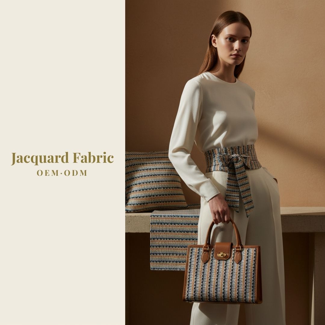Ethnic Stripe Jacquard Woven Fabric | Polyester-Cotton | 150cm | Wholesale OEM Custom Jacquard Fabric