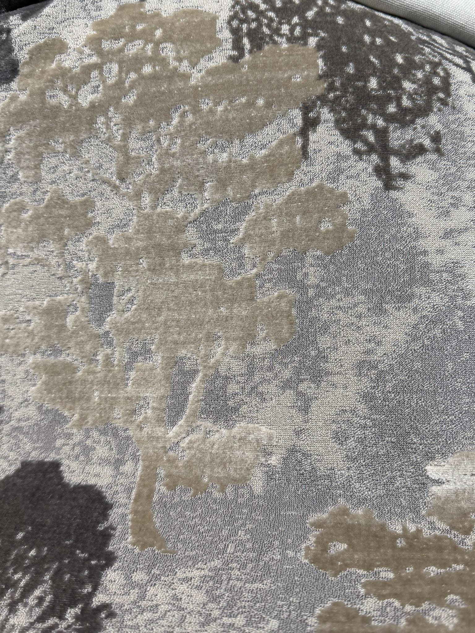Abstract Forest Landscape Cut Velvet Upholstery Fabric Sofa & Upholstery Fabric