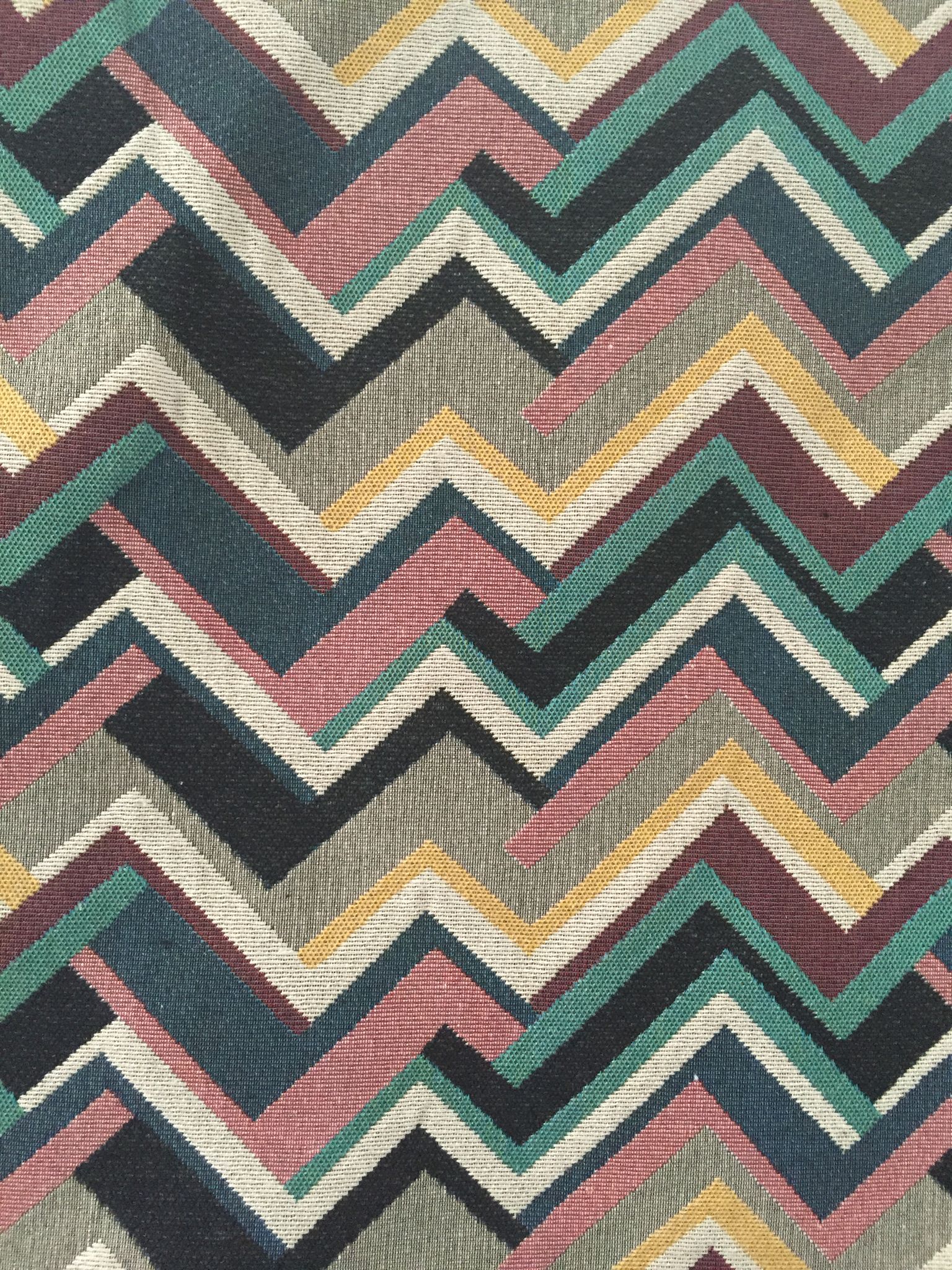 Chevron Stripe Jacquard Decorative Fabric, U604B grey colorway fabric face