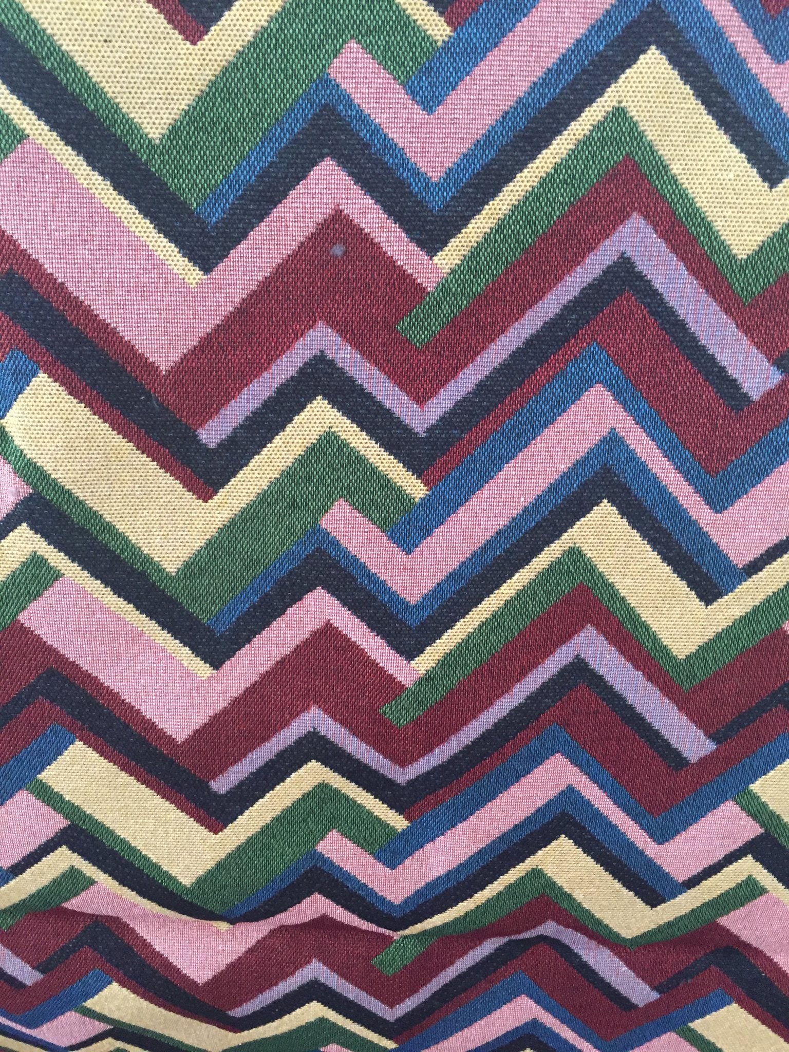 Chevron Stripe Jacquard Decorative Fabric, U604B red colorway fabric face