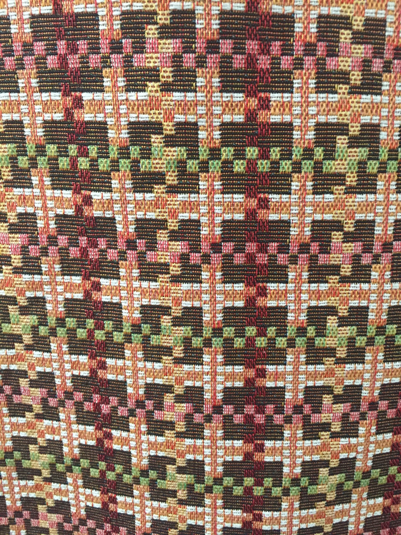 Plus Grid Jacquard Decorative Fabric, U604D coffee colorway fabric face