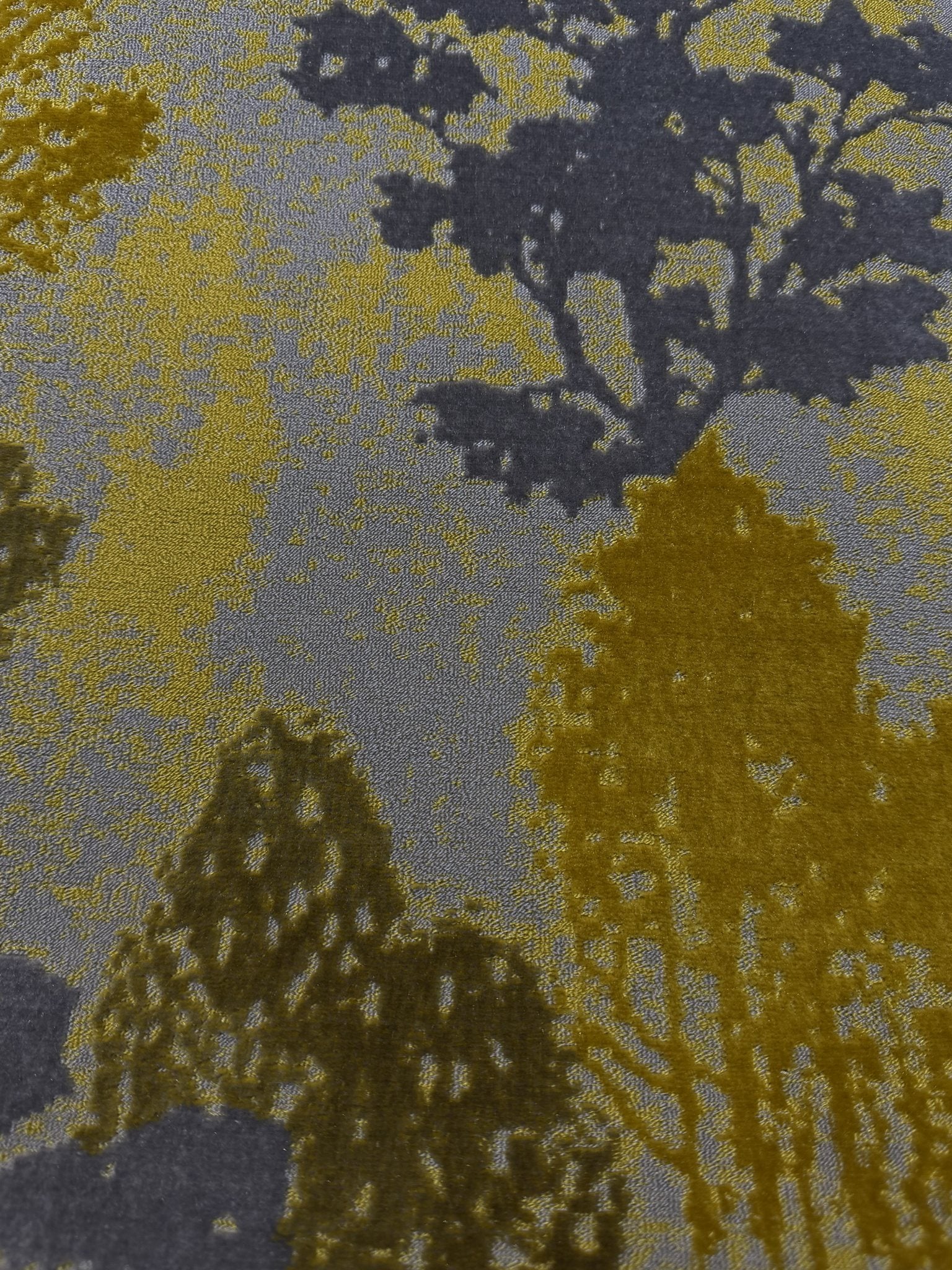 Abstract Forest Landscape Cut Velvet Upholstery Fabric Sofa & Upholstery Fabric