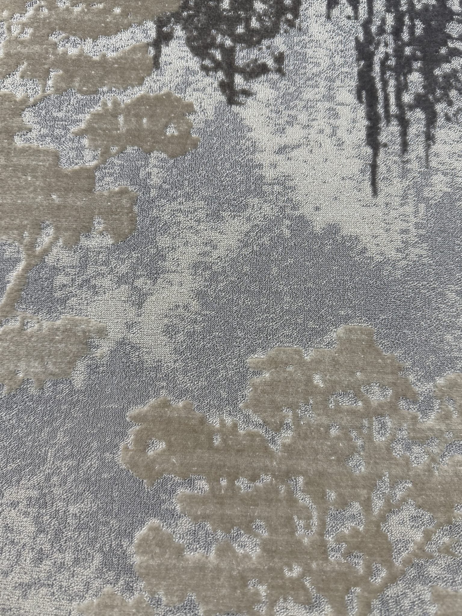 Abstract Forest Landscape Cut Velvet Upholstery Fabric Sofa & Upholstery Fabric
