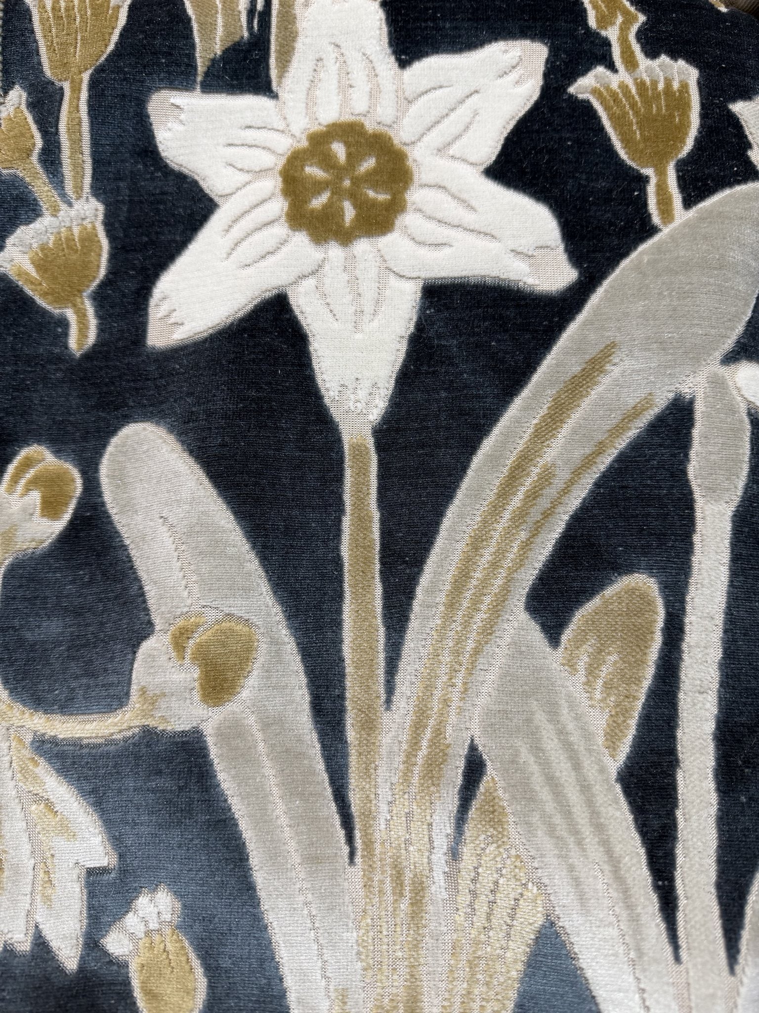 Botanical Floral Cut Velvet Upholstery Fabric Sofa & Upholstery Fabric