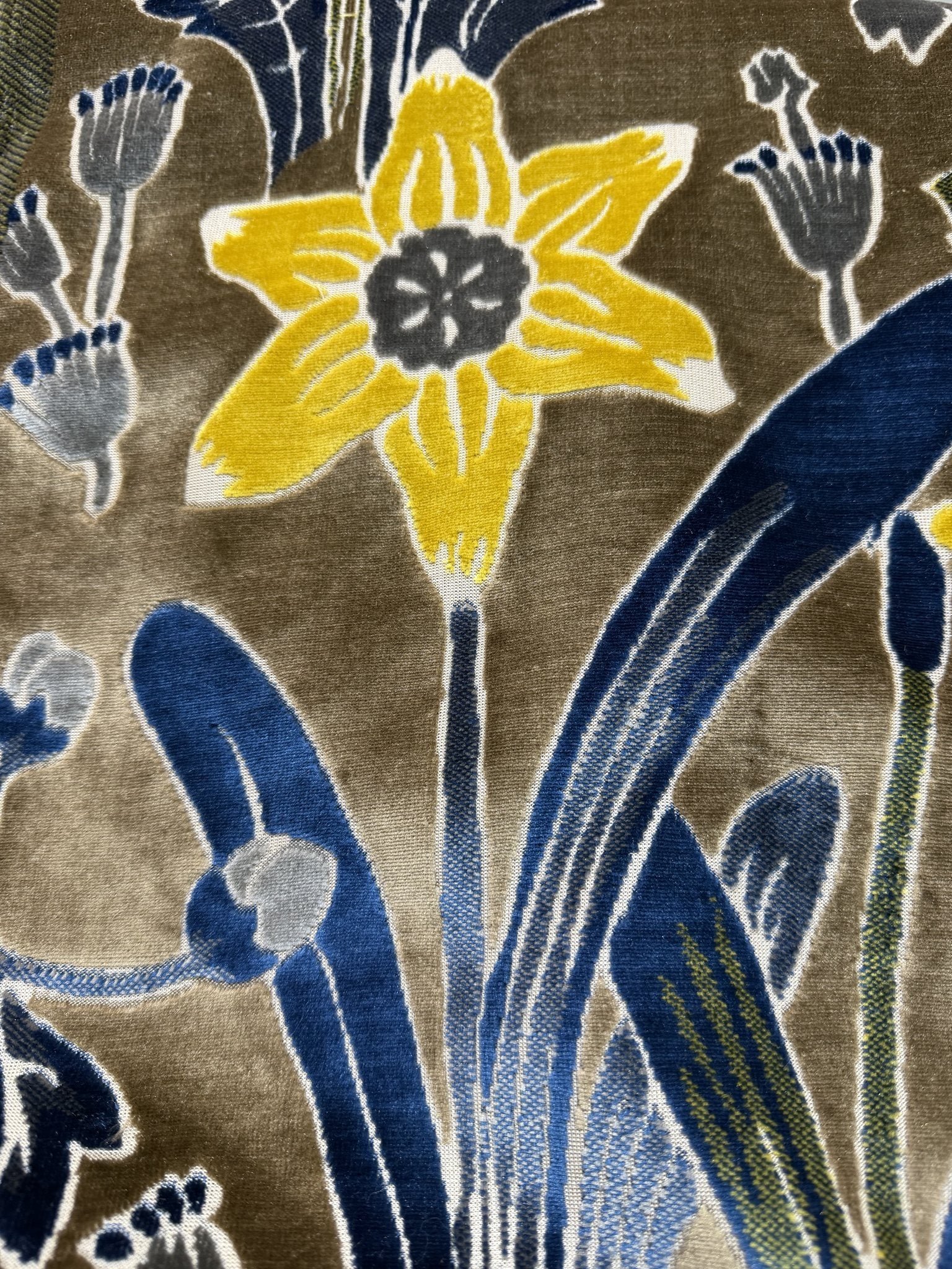Botanical Floral Cut Velvet Upholstery Fabric Sofa & Upholstery Fabric