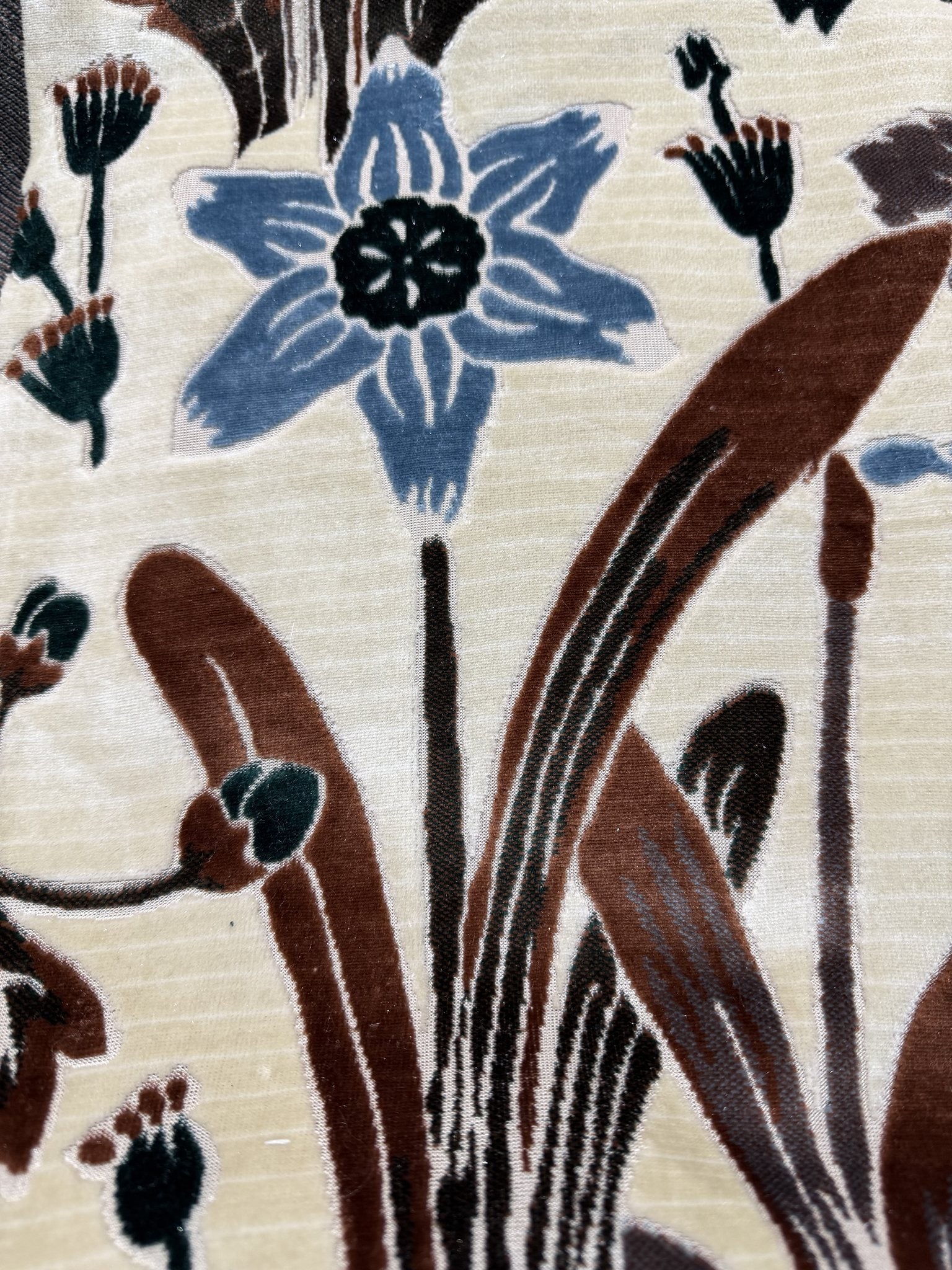 Botanical Floral Cut Velvet Upholstery Fabric Sofa & Upholstery Fabric