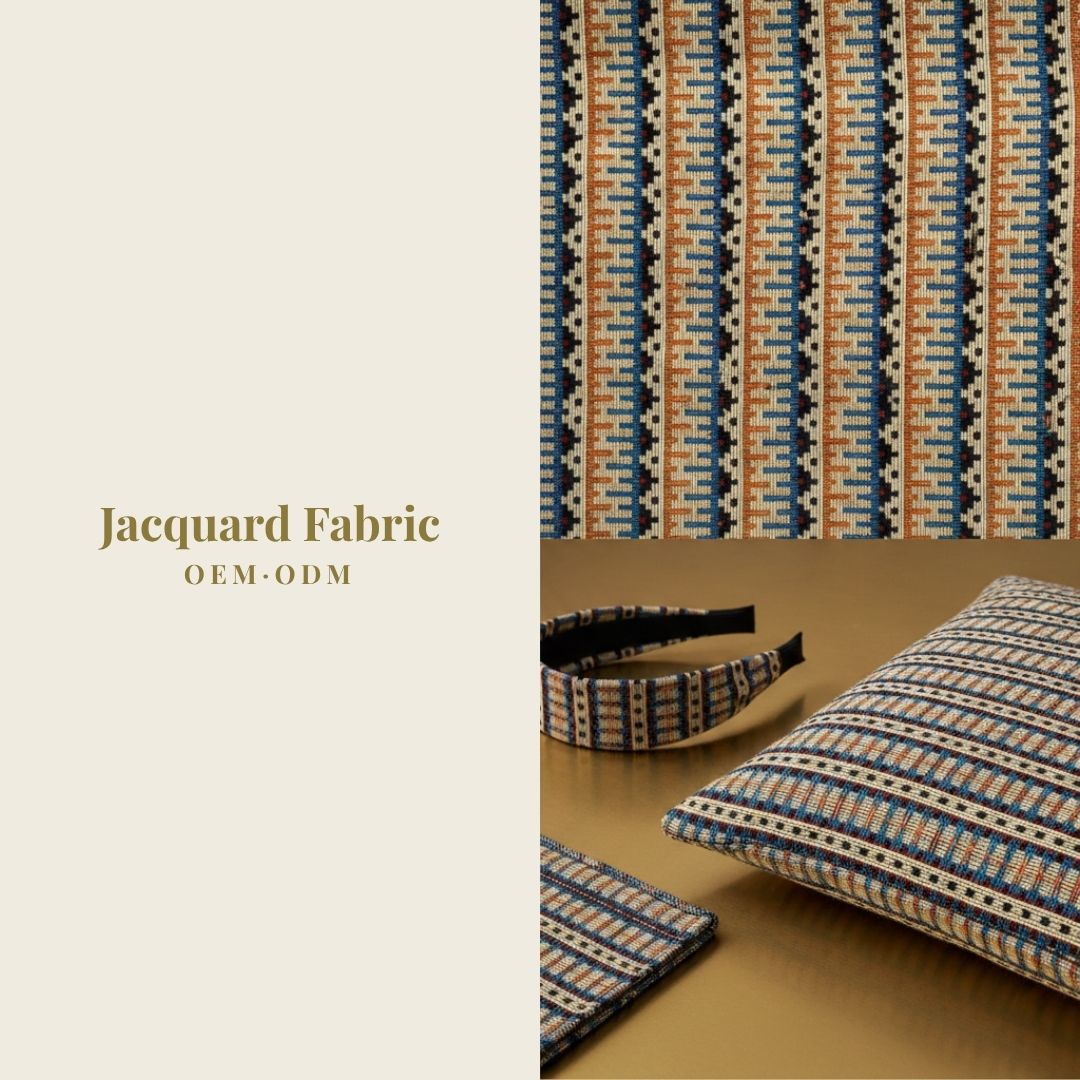 Ethnic Stripe Jacquard Woven Fabric | Polyester-Cotton | 150cm | Wholesale OEM Custom Jacquard Fabric
