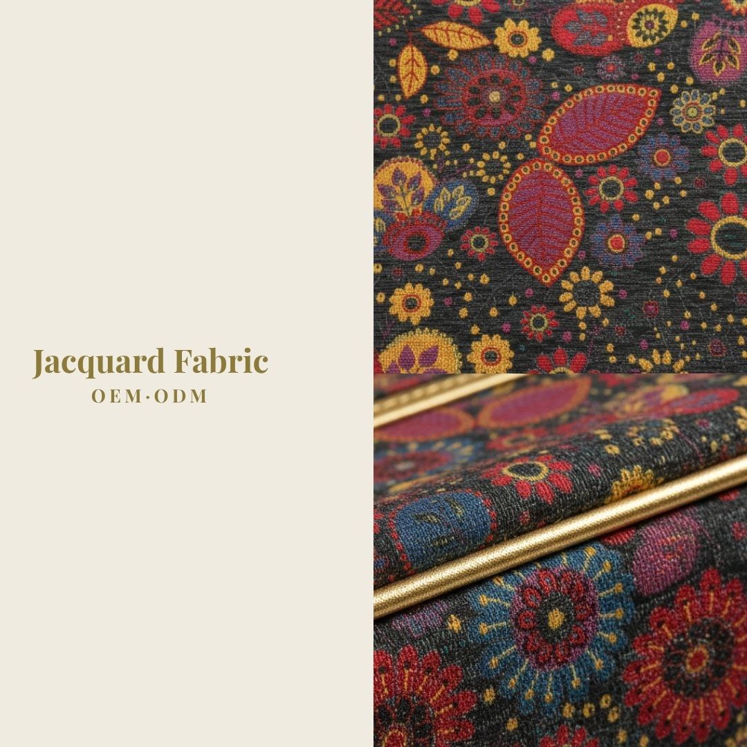 Multicolor Paisley Floral Botanical Chenille Jacquard Fabric | Polyester Chenille | 150cm | Wholesale OEM Custom Chenille Jacquard Fabric
