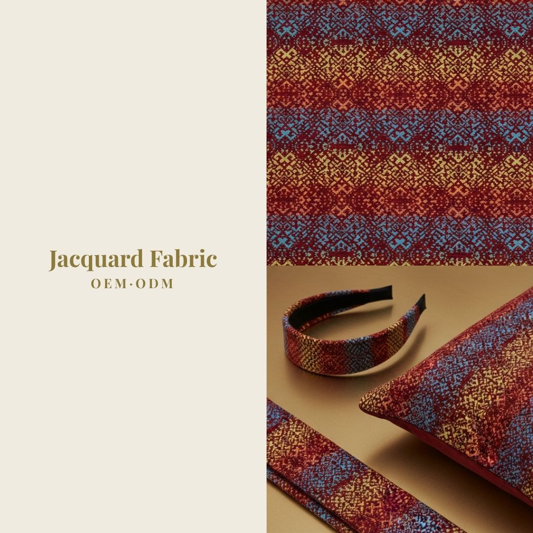 Multicolor Ethnic Geometric Diamond Chenille Jacquard Fabric | Chenille | 150cm | Wholesale OEM Custom Chenille Jacquard Fabric