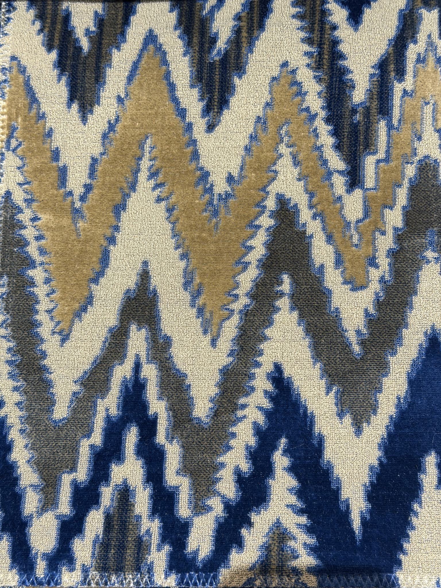 Geometric Cut Velvet Upholstery Fabric Sofa & Upholstery Fabric