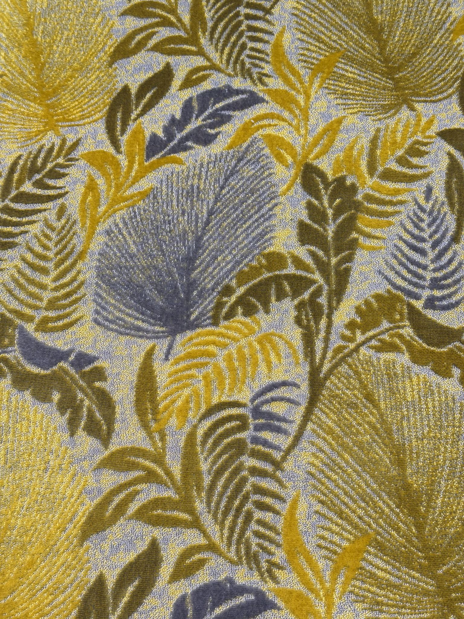 Tropical Leaf Cut Velvet Upholstery Fabric Sofa & Upholstery Fabric