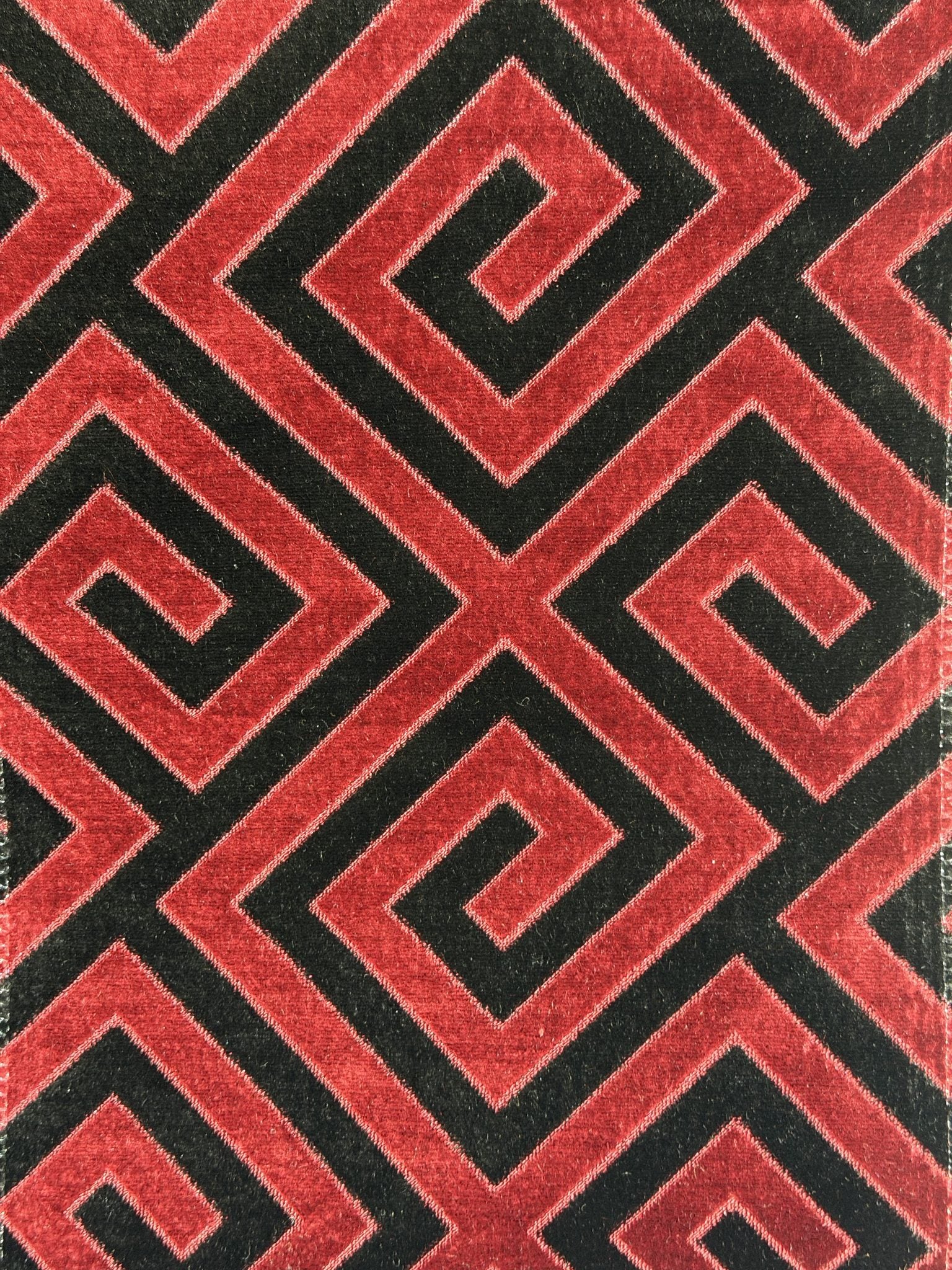 Geometric Cut Velvet Upholstery Fabric Sofa & Upholstery Fabric