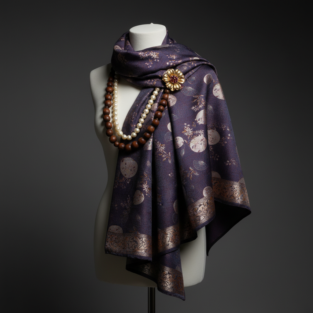 AI application preview: scarf and shawl scene