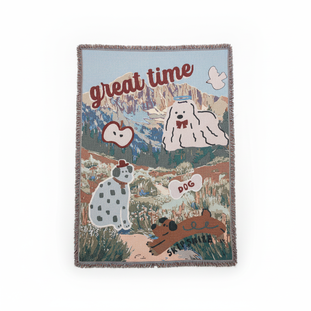 Custom Dog Jacquard Tapestry Tapestry