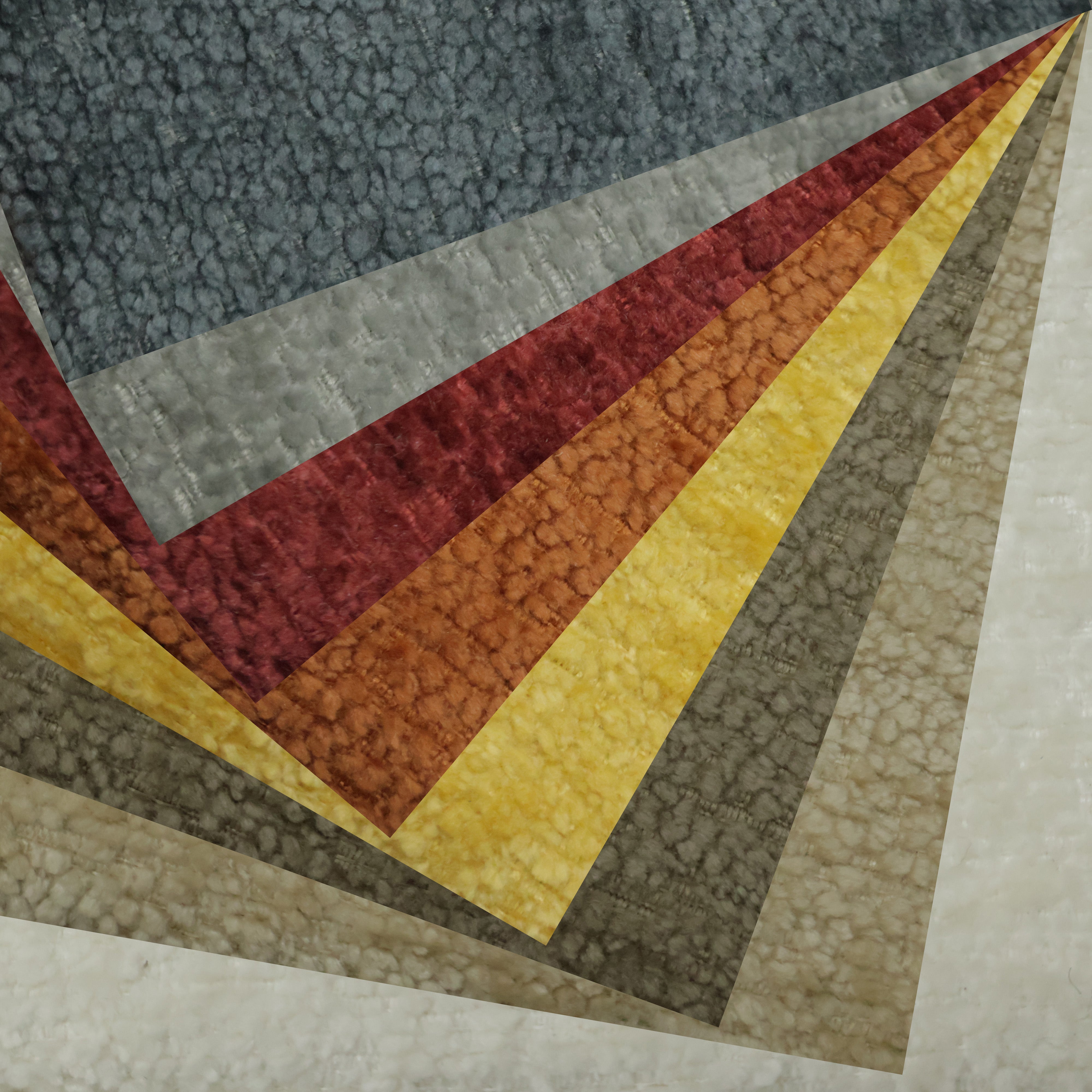 Multi-Color Striped Jacquard Fabric Sofa & Upholstery