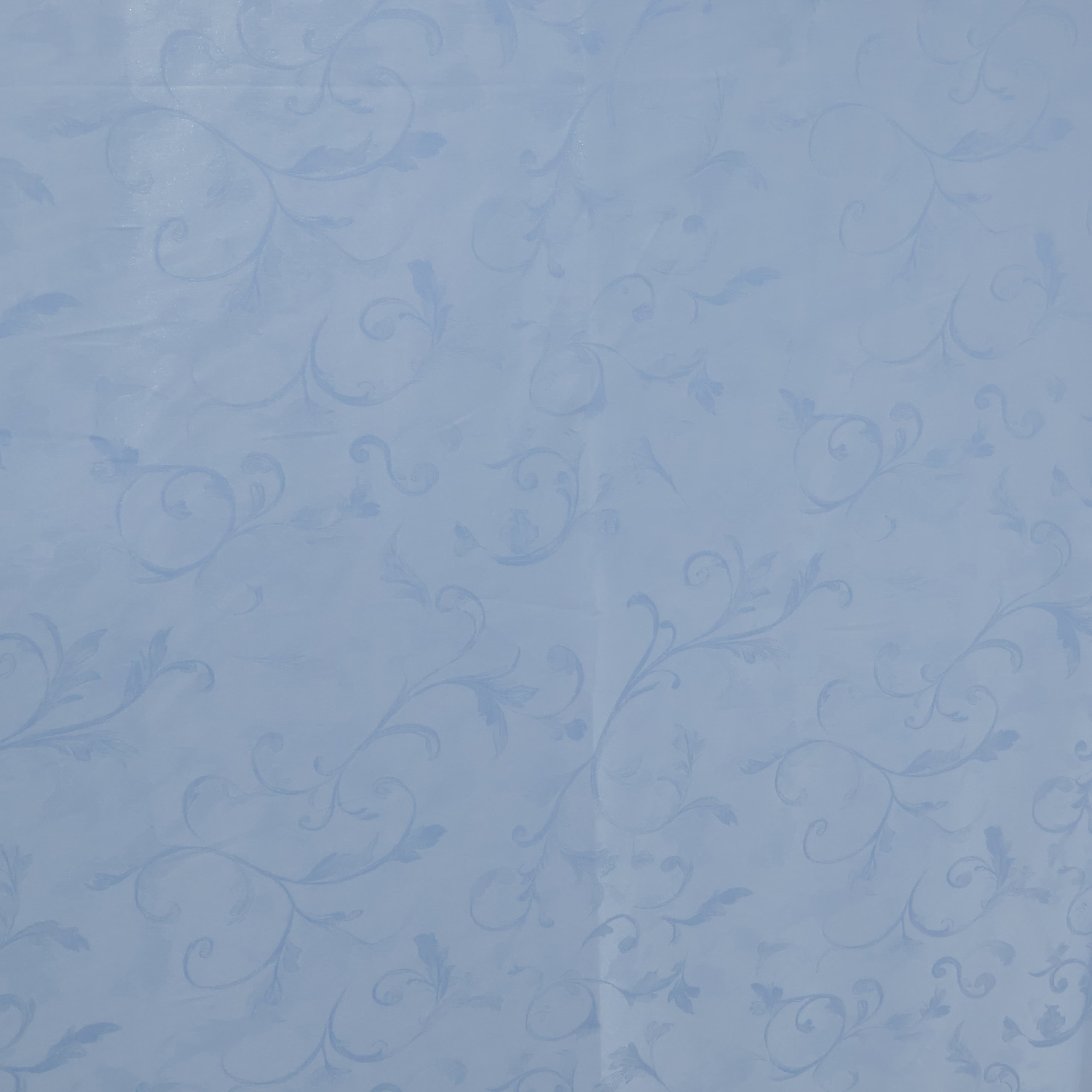 Sky Blue Floral Scroll Jacquard Fabric Viscose/Rayon Jacquard