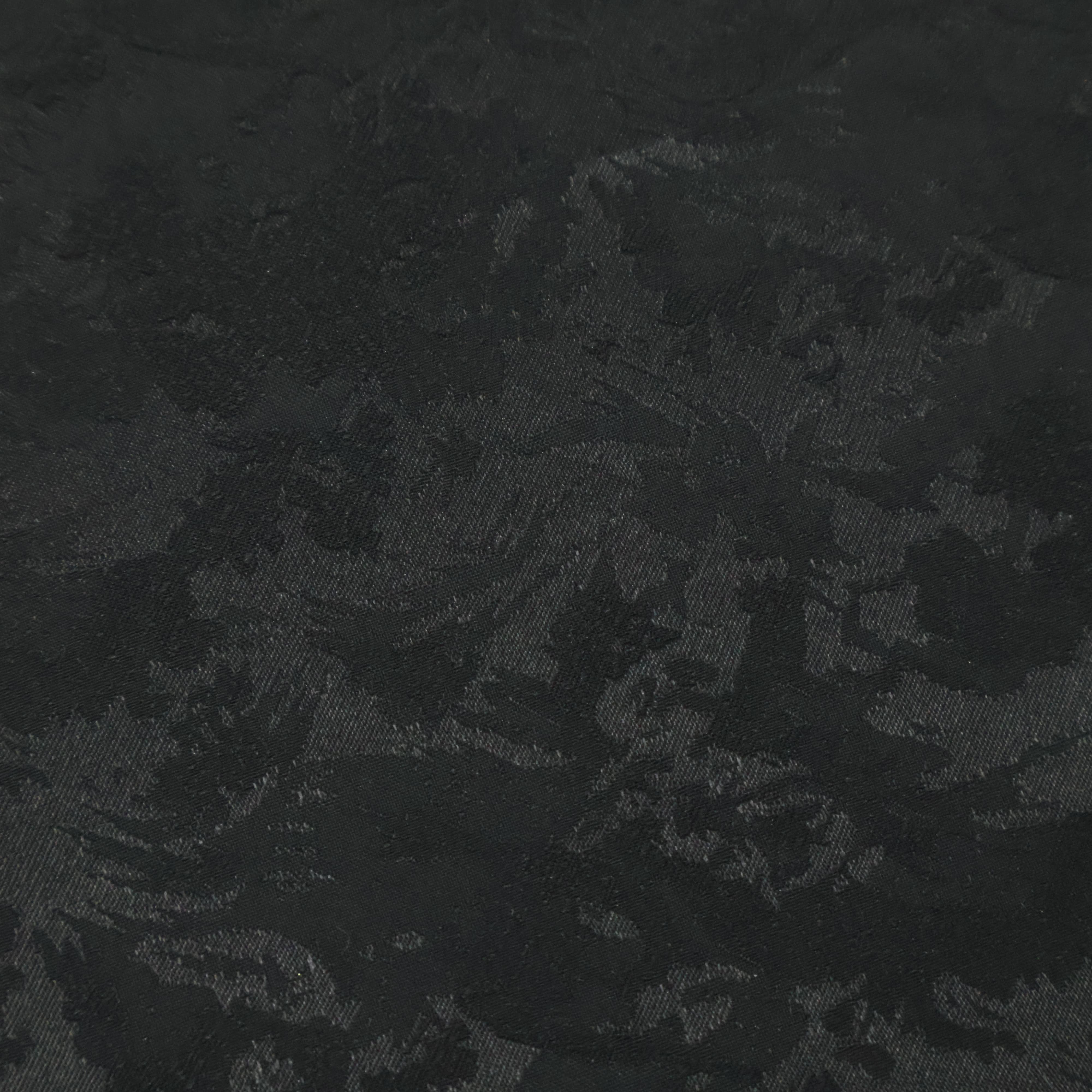 Black Floral Jacquard Woven Jacquard Fabric Viscose/Rayon Jacquard