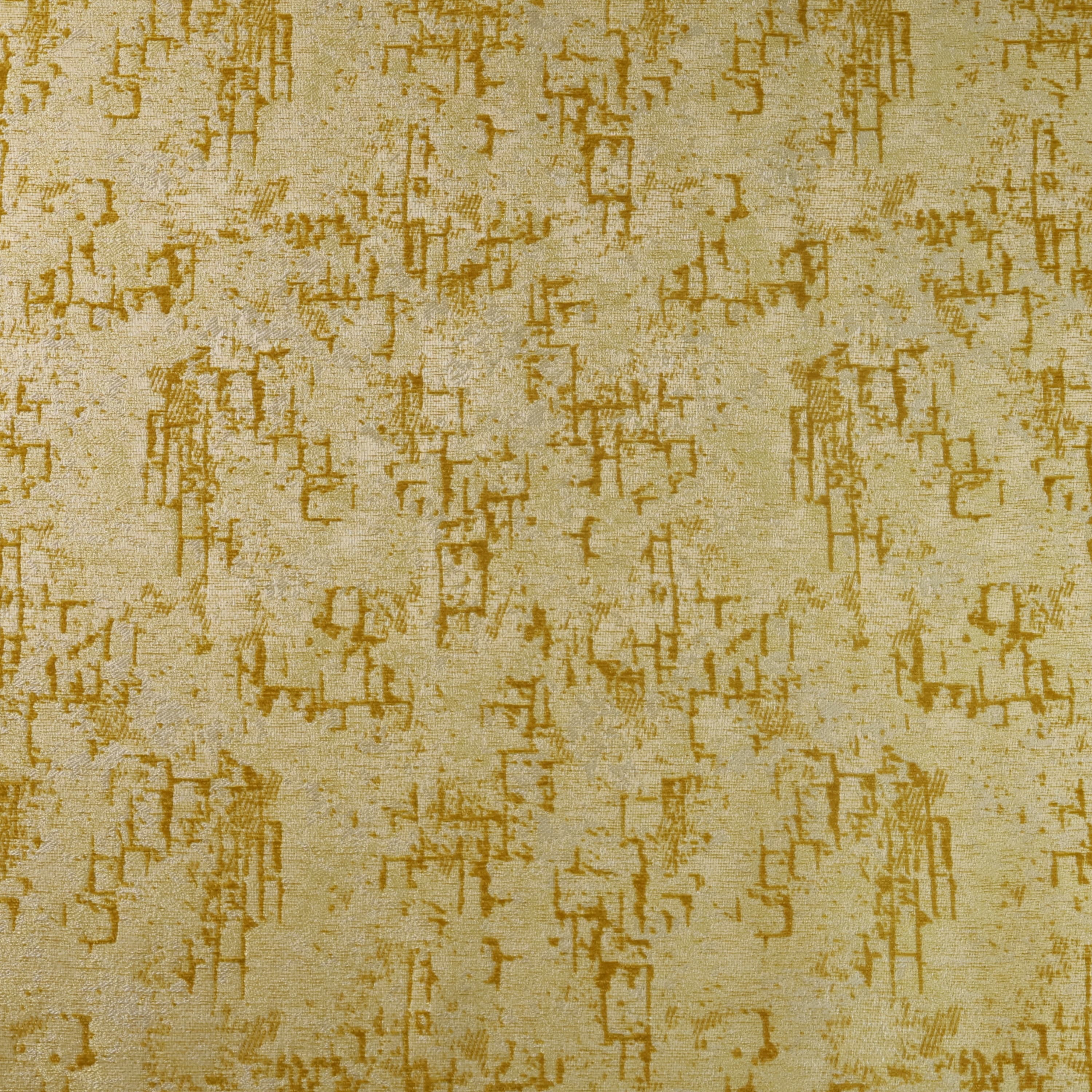 Gold Abstract Chenille Jacquard Fabric Chenille Jacquard Fabric