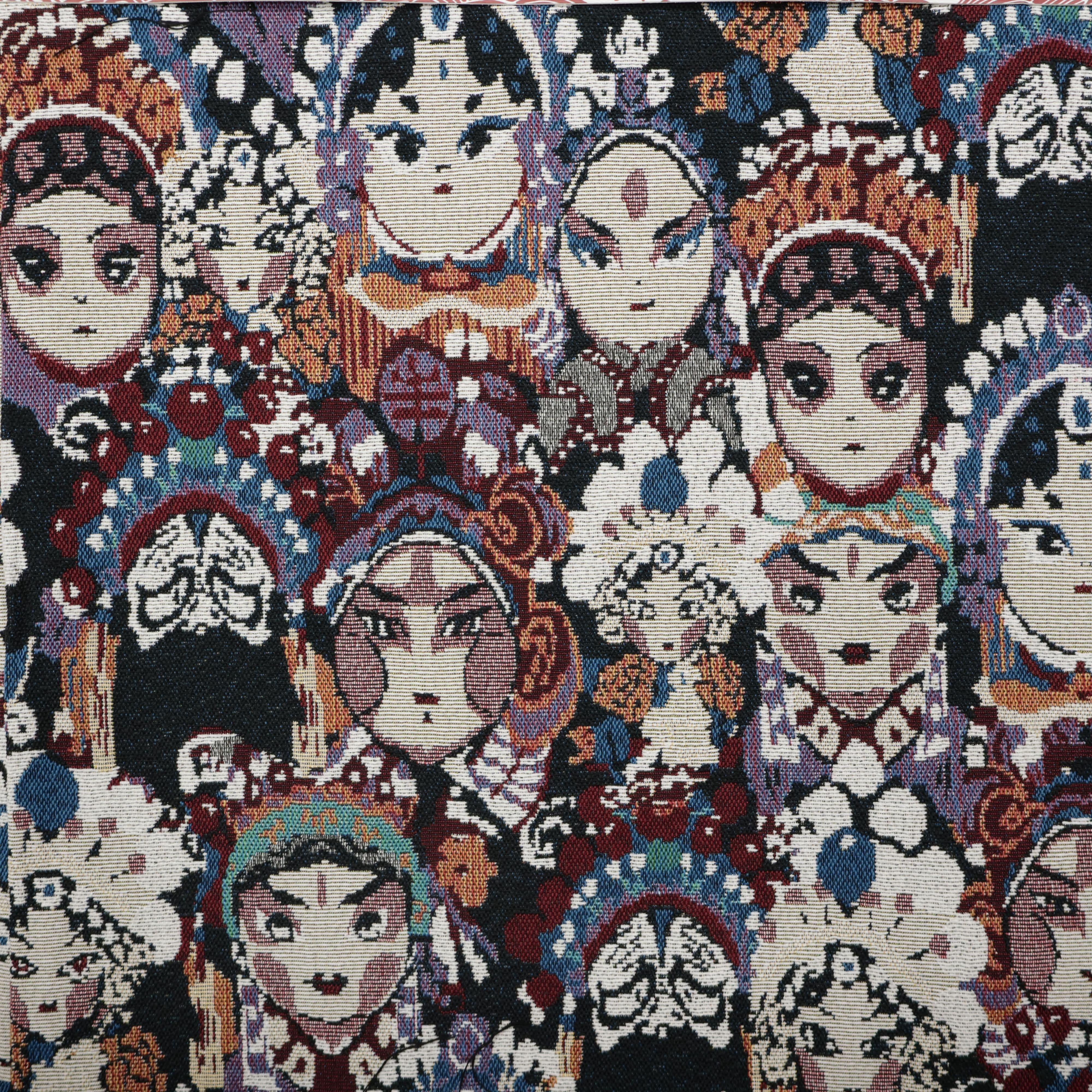 Peking Opera Face Jacquard Fabric Bags & Accessories