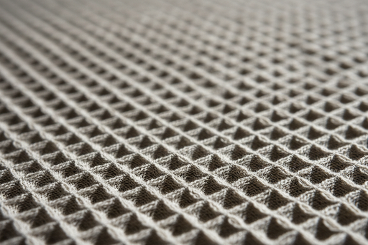 Waffle Weave Jacquard Fabric – 730gsm High-Stretch Specialty Yarn Jacquard Fabric