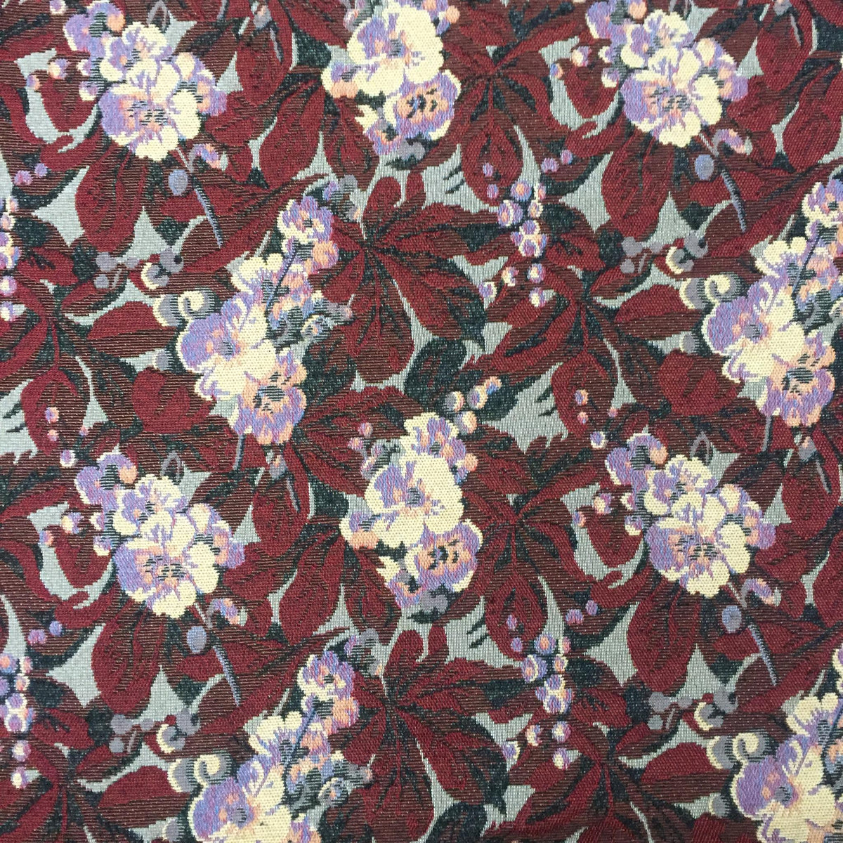 Berry Botanical Polyester Jacquard Fabric for Bags Polyester Jacquard Fabric