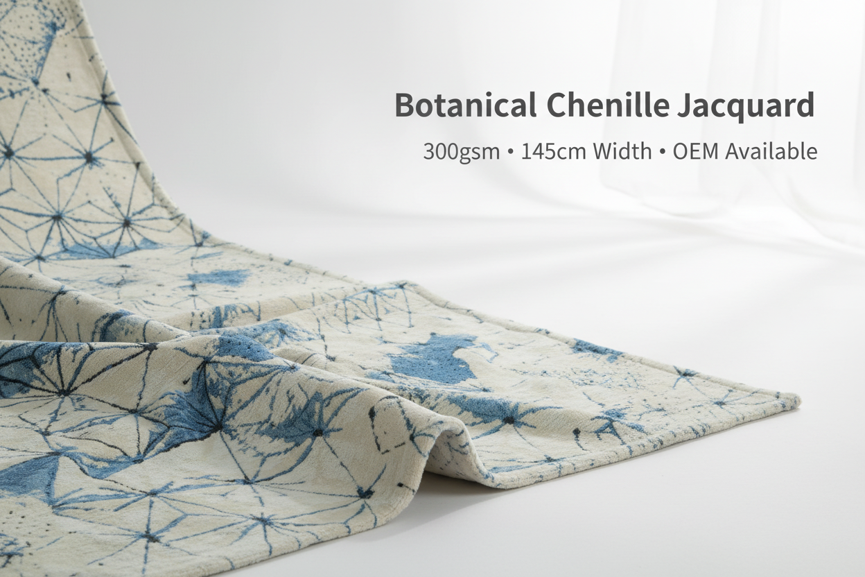 Botanical Chenille Jacquard Fabric Chenille Jacquard Fabric