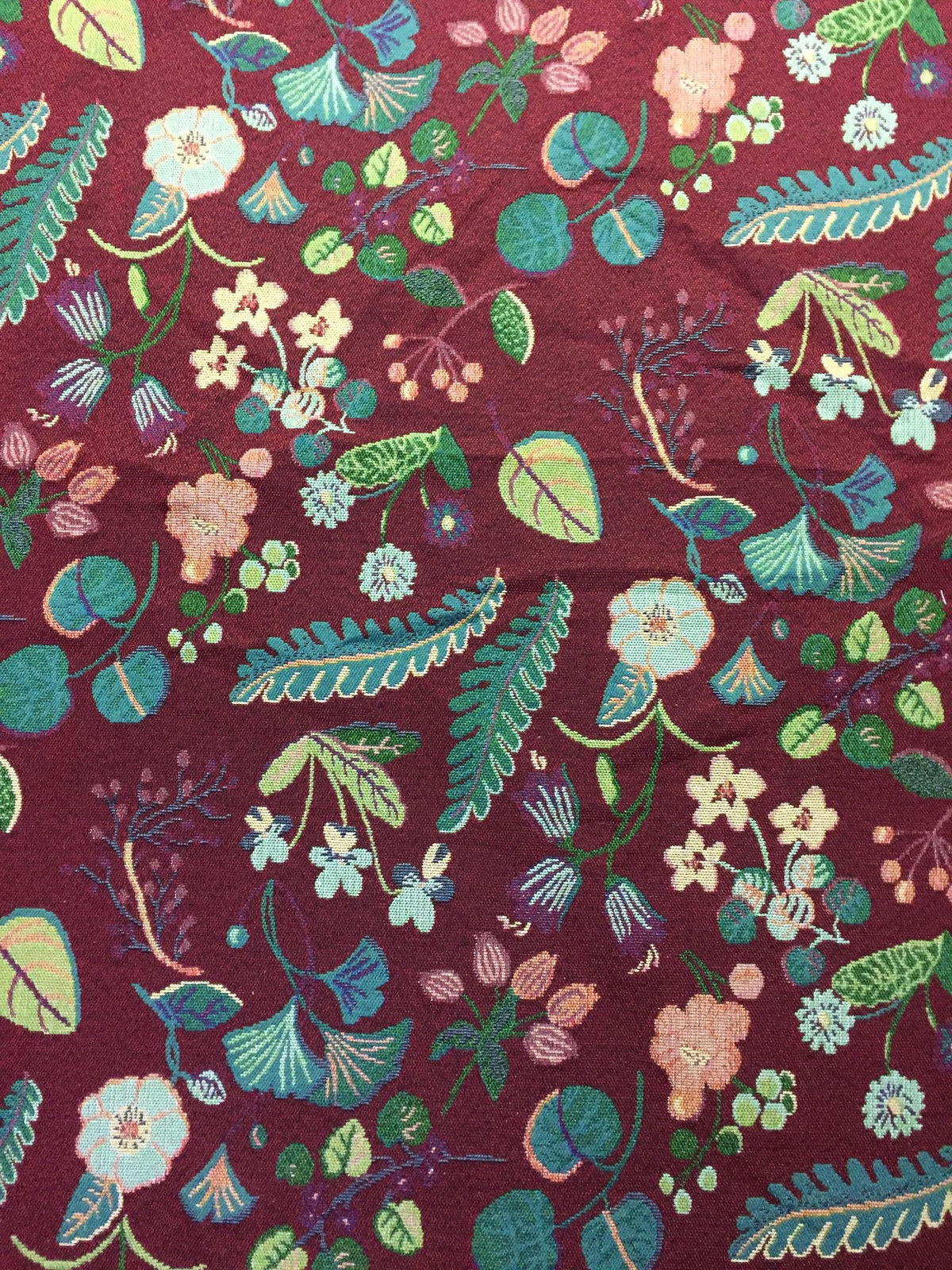 Botanical Scatter Polyester Jacquard Fabric for Bags Polyester Jacquard Fabric