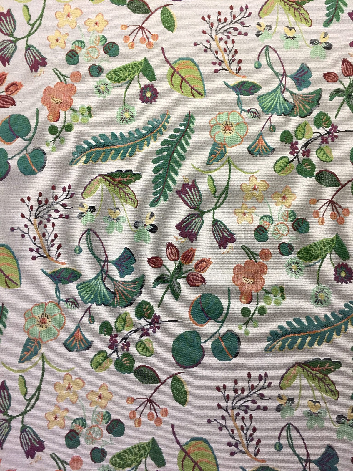 Botanical Scatter Polyester Jacquard Fabric for Bags Polyester Jacquard Fabric
