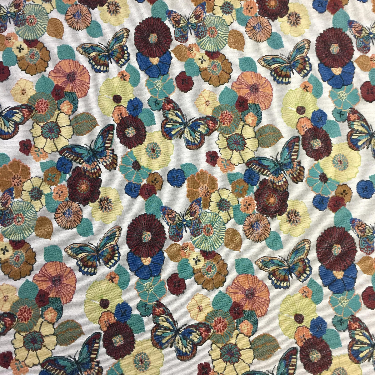 Butterfly Meadow Polyester Jacquard Fabric for Bags Polyester Jacquard Fabric