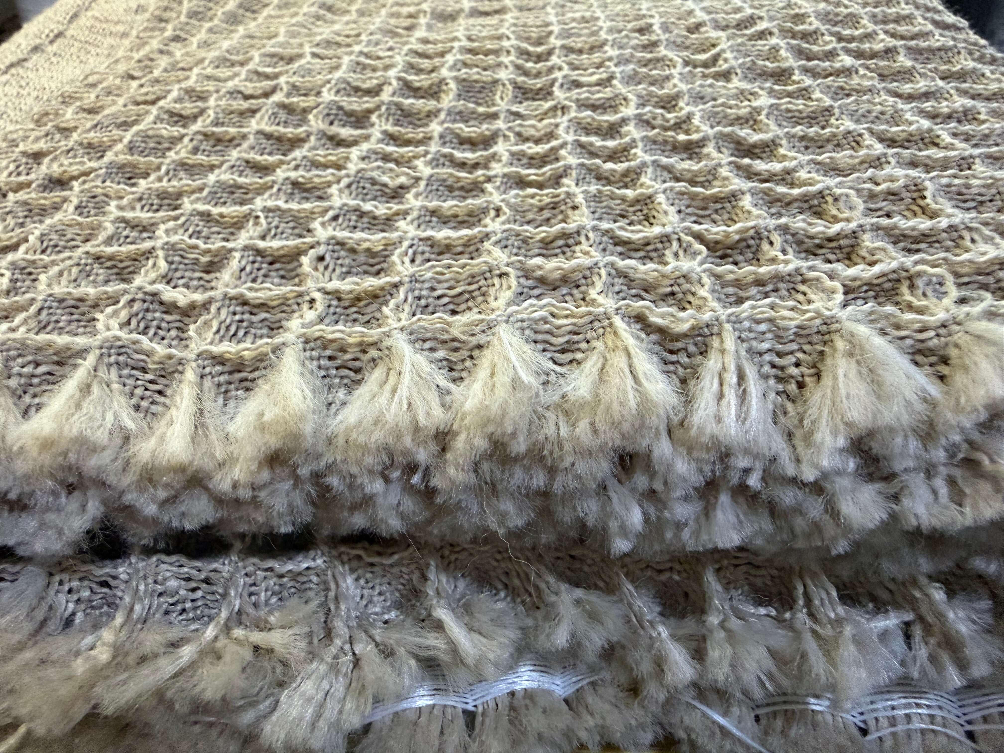 Waffle Weave Jacquard Fabric – 730gsm High-Stretch Specialty Yarn Jacquard Fabric