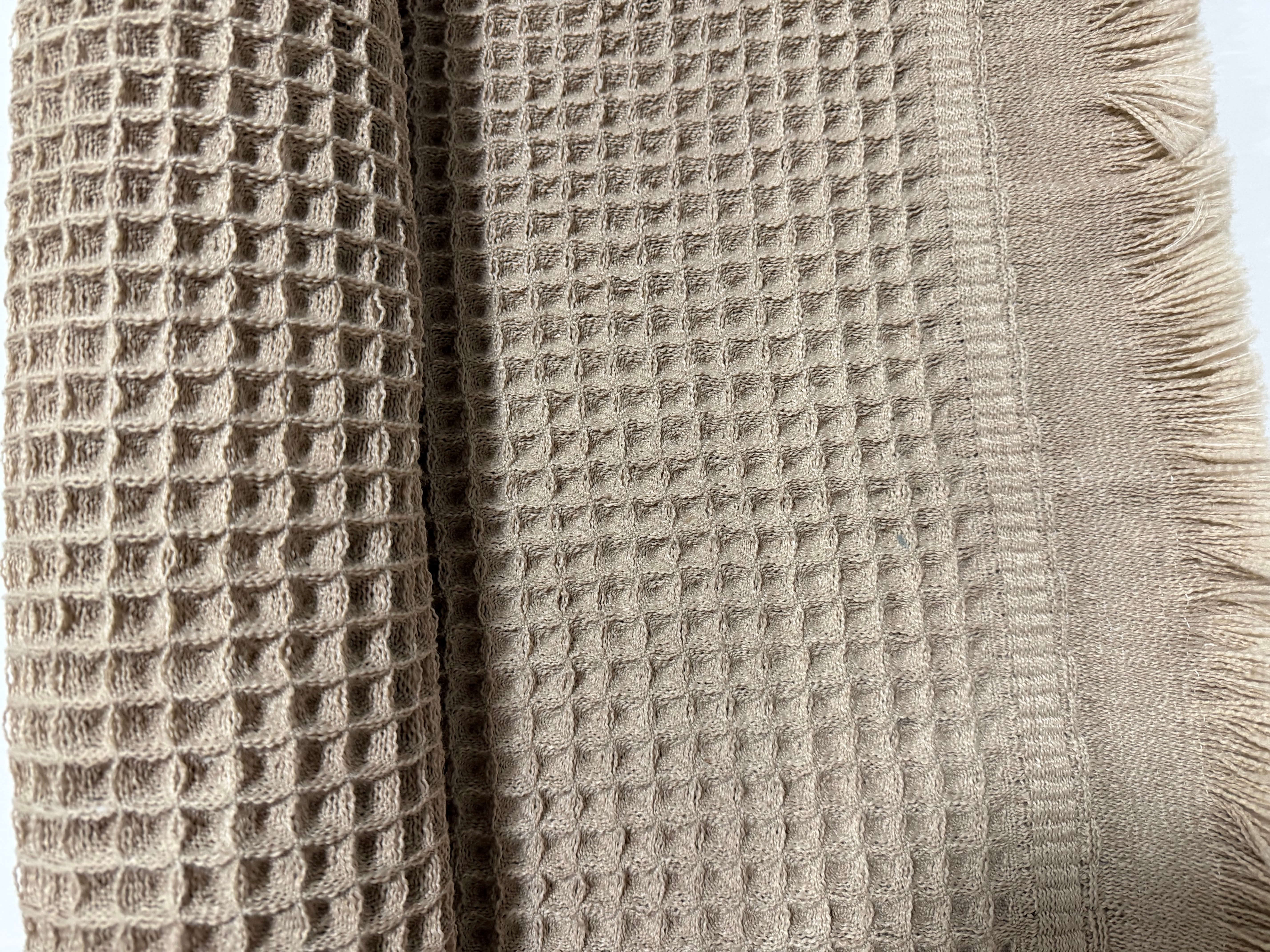 Waffle Weave Jacquard Fabric – 730gsm High-Stretch Specialty Yarn Jacquard Fabric