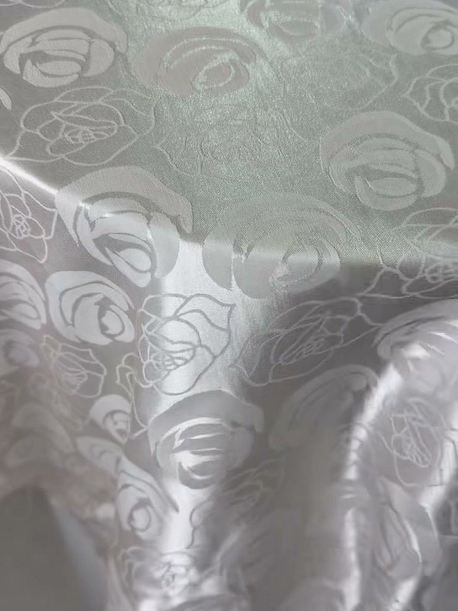 Ivory Rose Scroll Jacquard Fabric Sofa & Upholstery