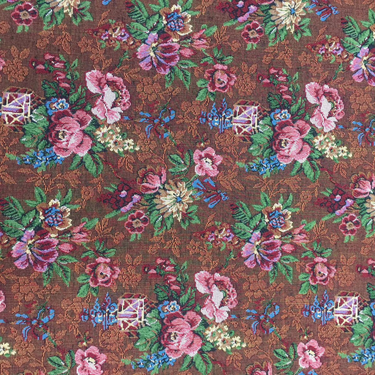 Floral Basket Polyester Jacquard Fabric for Bags Polyester Jacquard Fabric