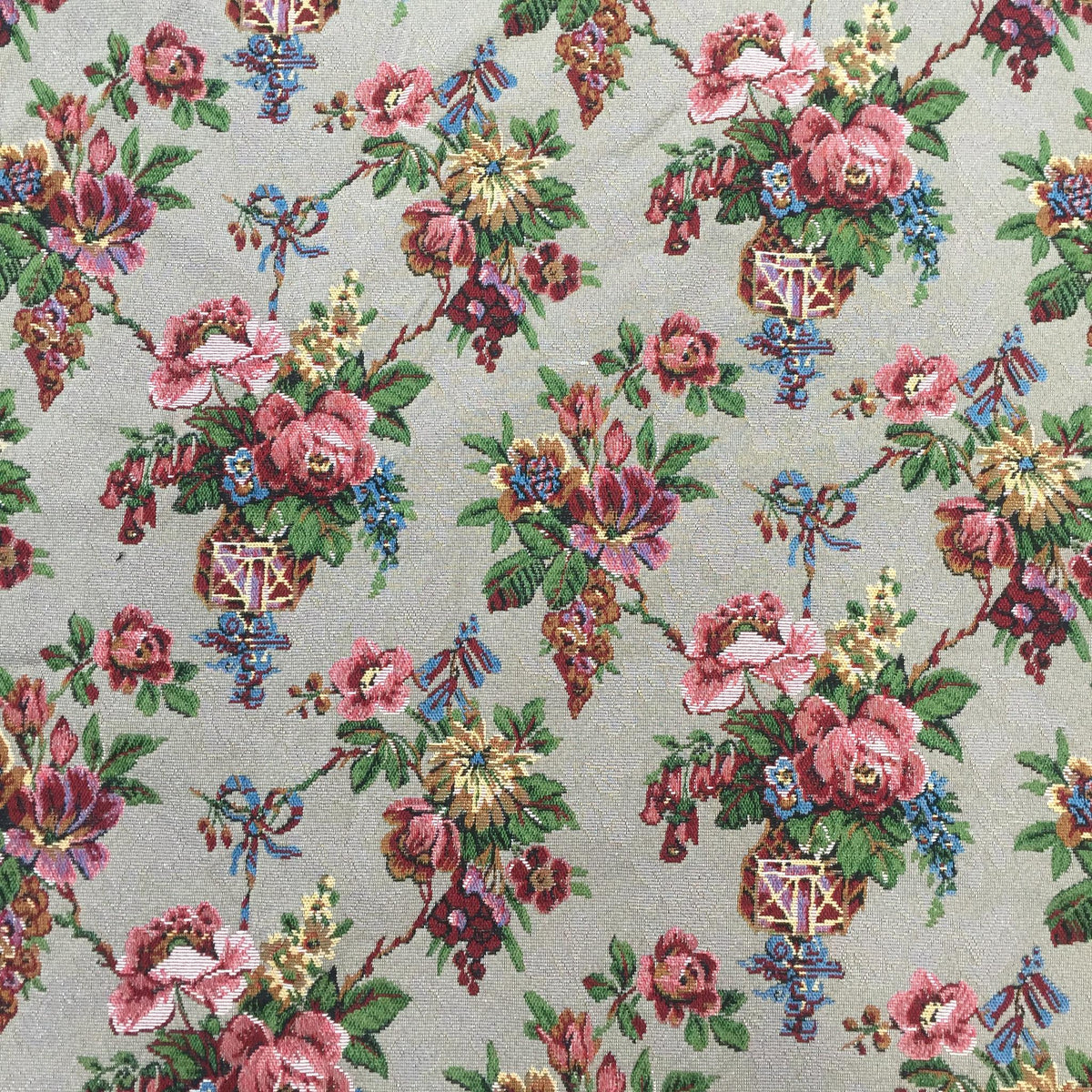 Floral Basket Polyester Jacquard Fabric for Bags Polyester Jacquard Fabric