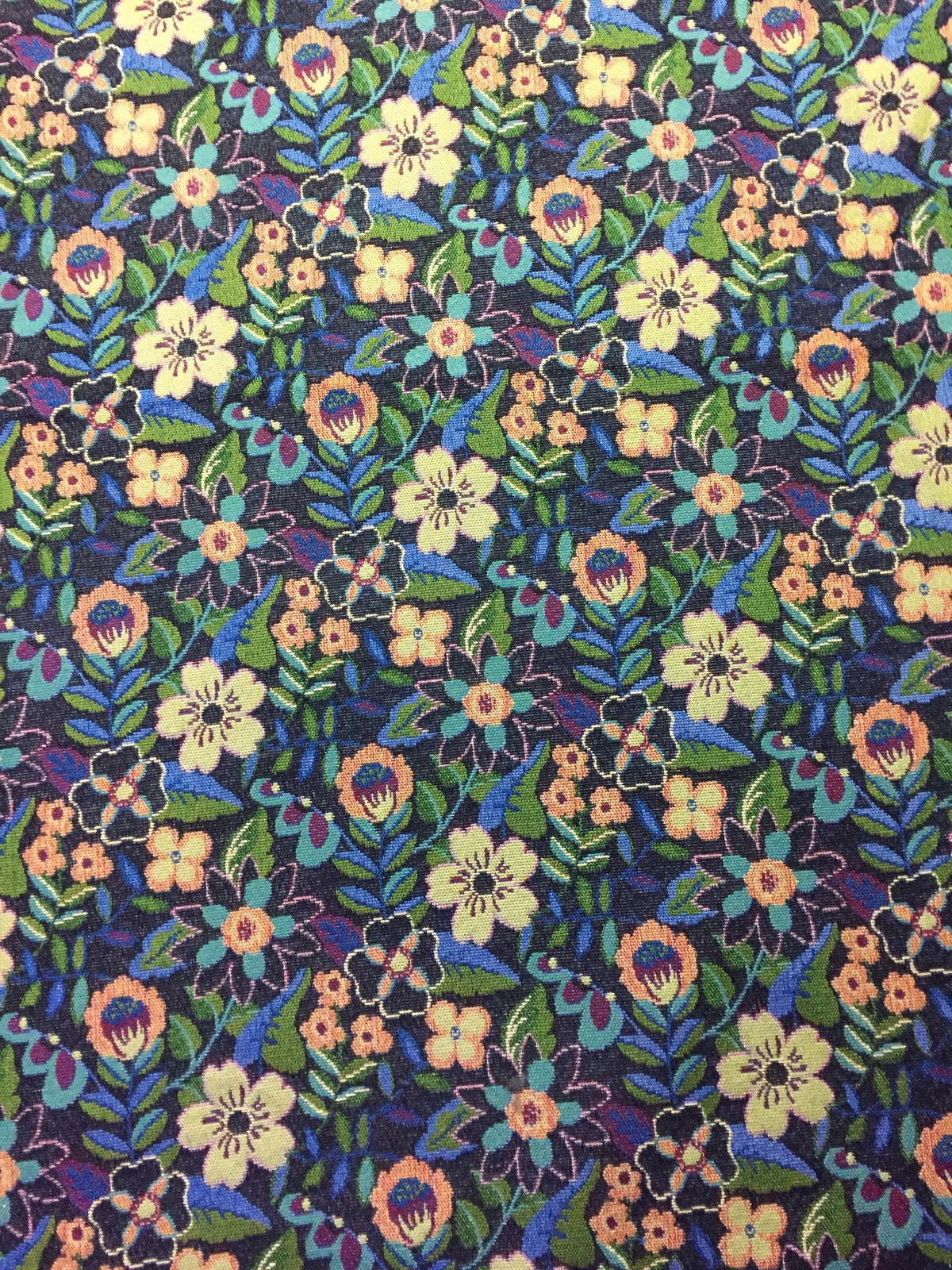 Folk Floral Polyester Jacquard Fabric for Bags Polyester Jacquard Fabric