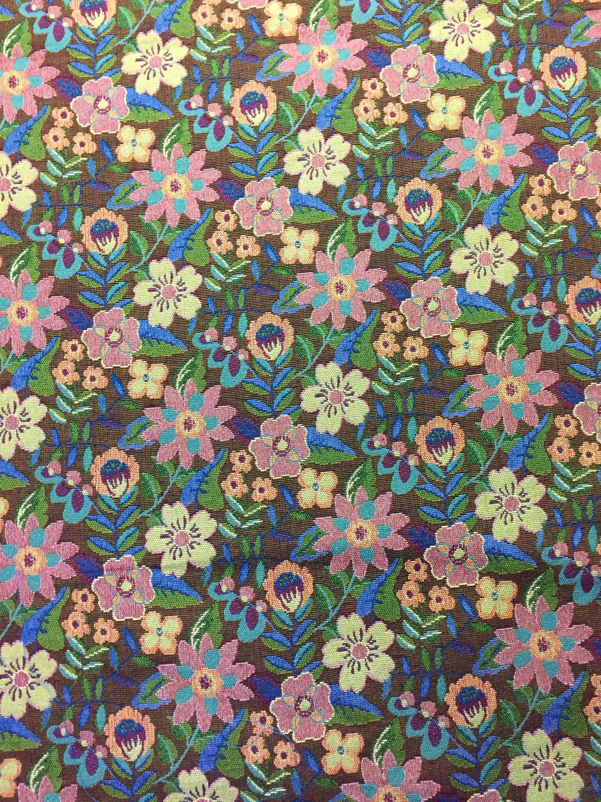 Folk Floral Polyester Jacquard Fabric for Bags Polyester Jacquard Fabric