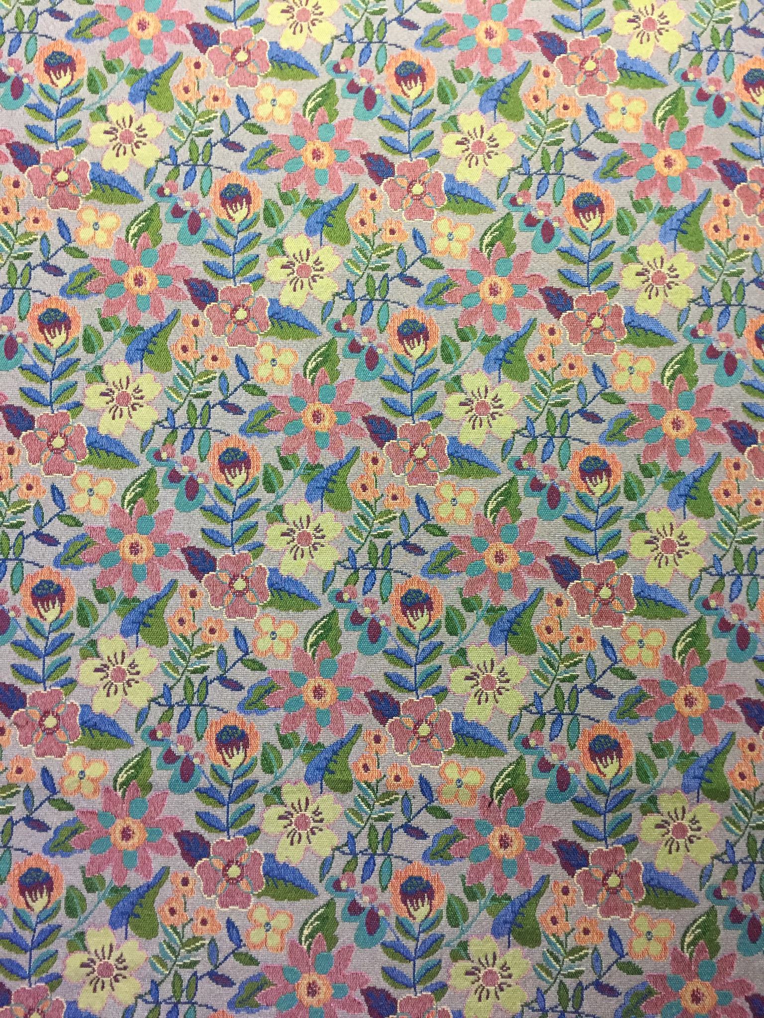 Folk Floral Polyester Jacquard Fabric for Bags Polyester Jacquard Fabric
