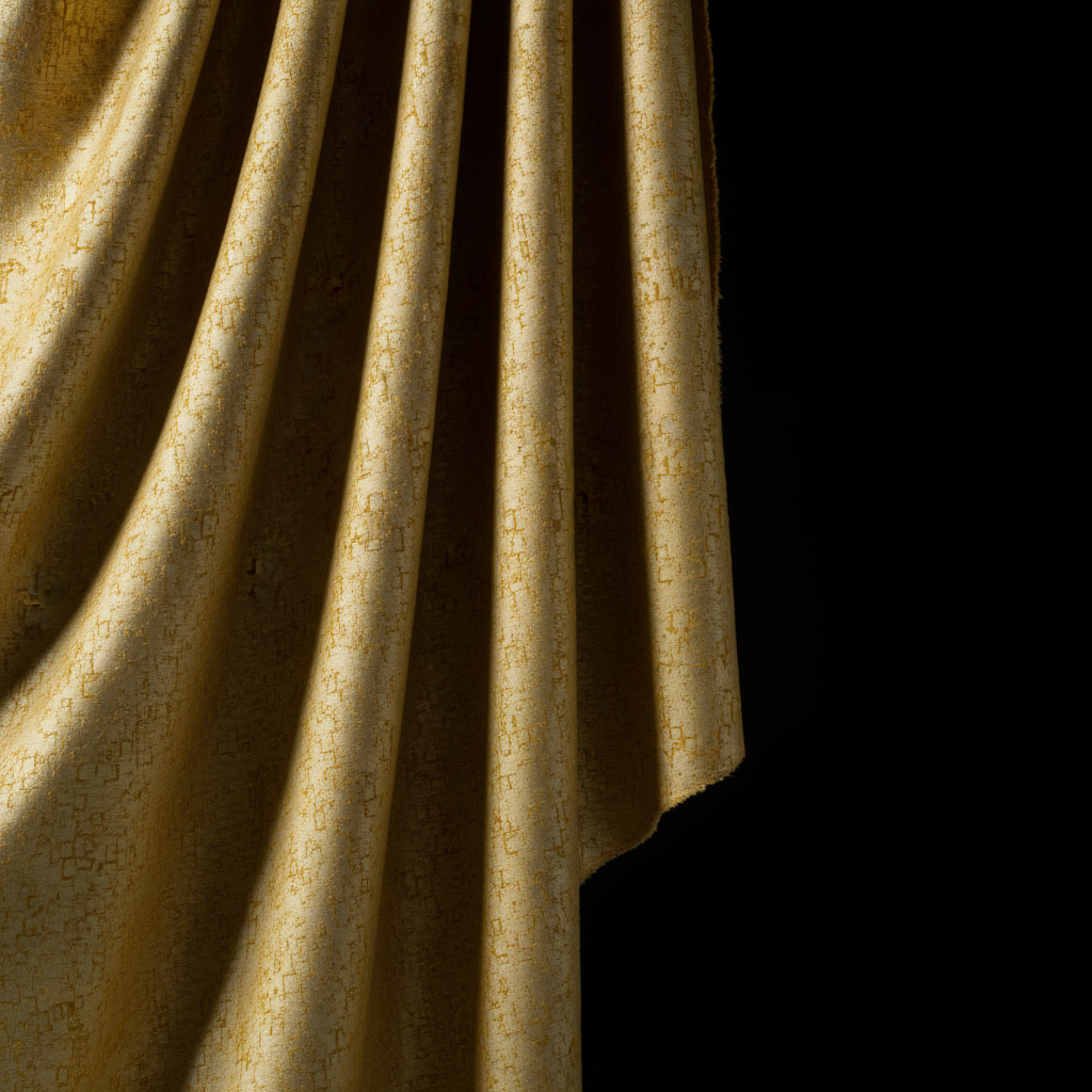 Gold Abstract Chenille Jacquard Fabric Chenille Jacquard Fabric