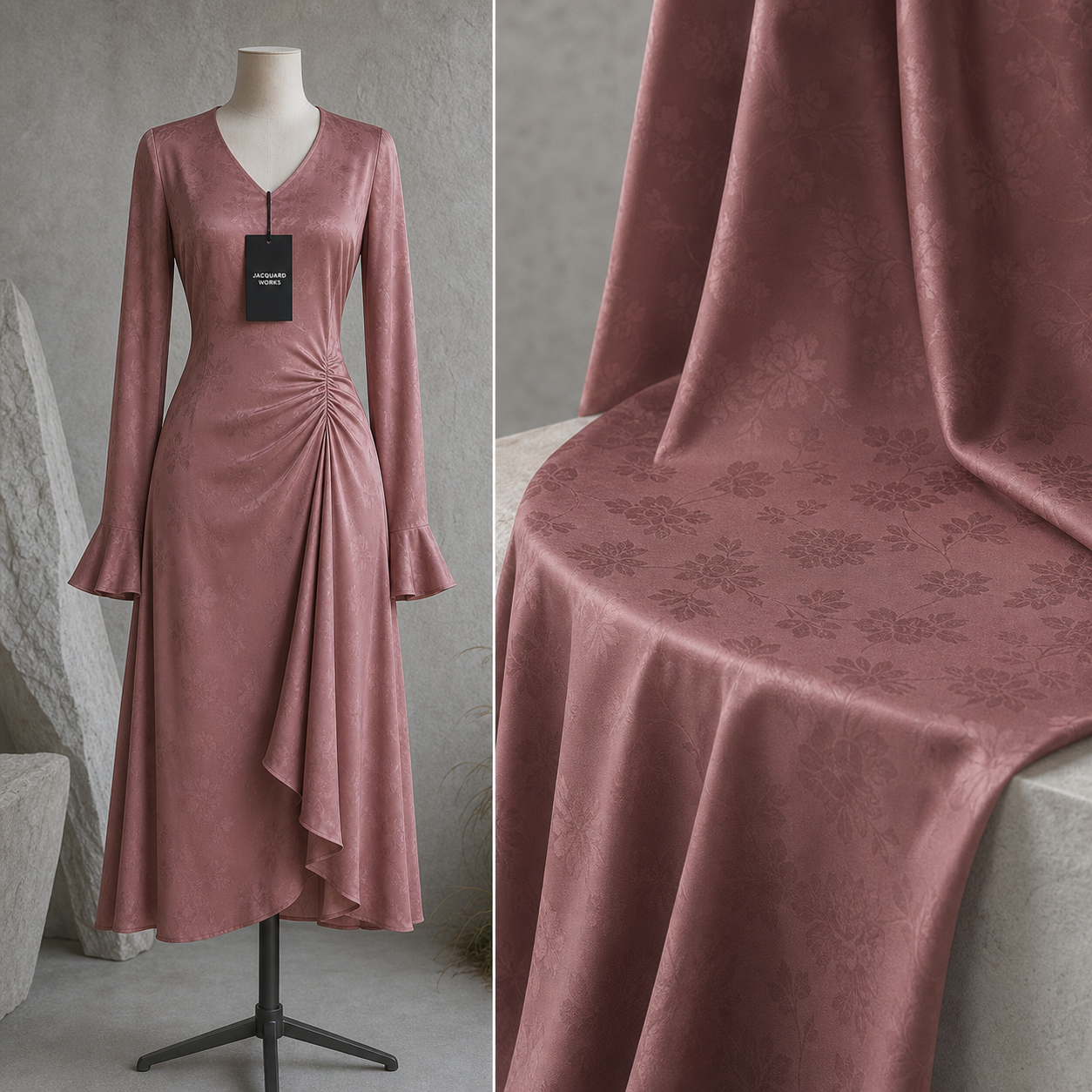 Viscose & Rayon Jacquard Fabric — Wholesale for Dresses & Resortwear