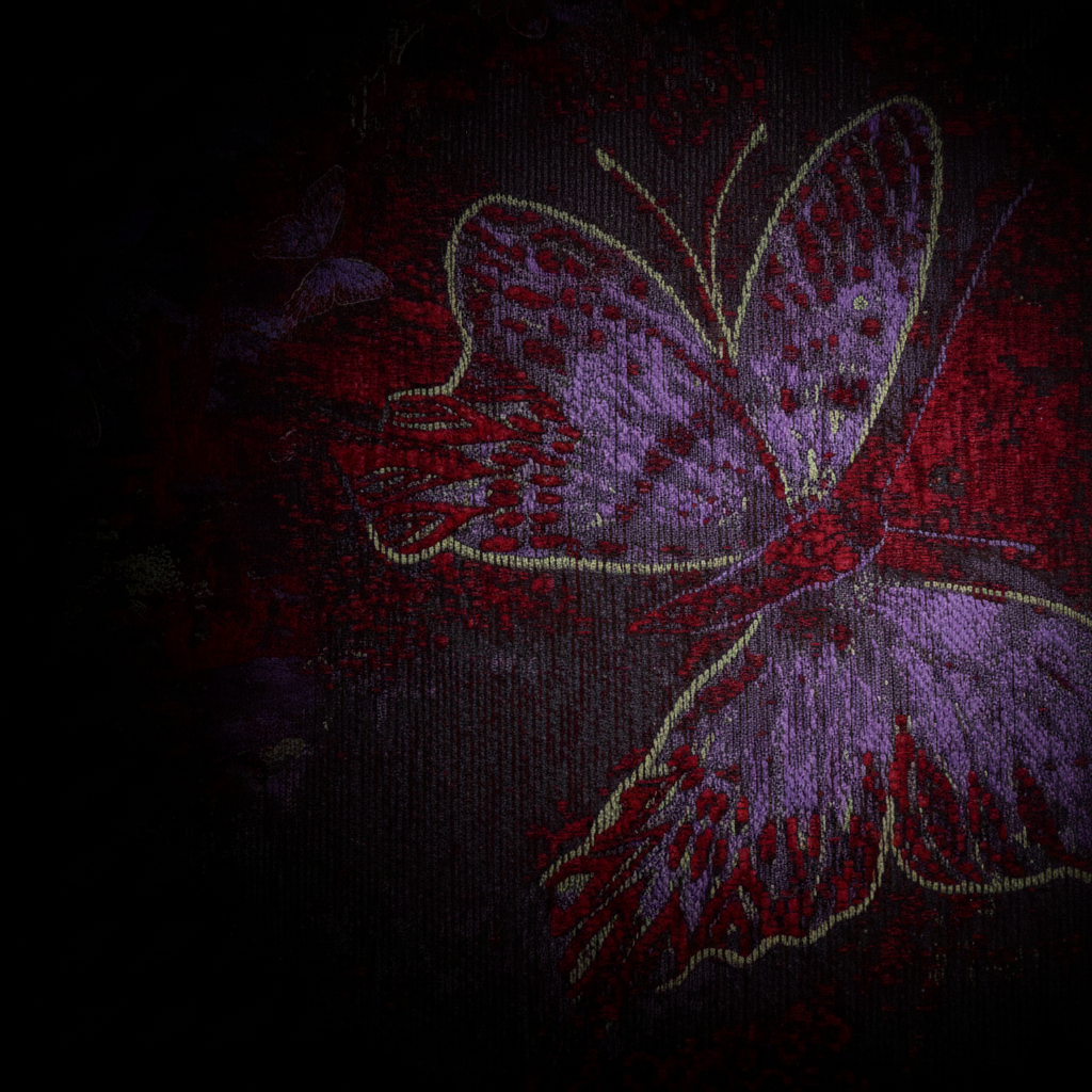 Burgundy Butterfly Floral Chenille Jacquard Fabric Chenille Jacquard Fabric