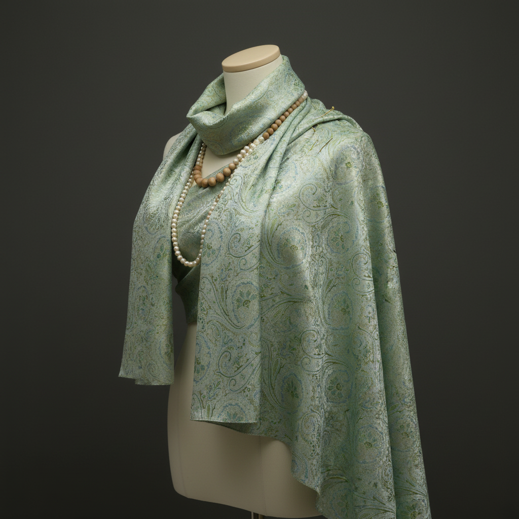 Jacquard Scarf on Mannequin