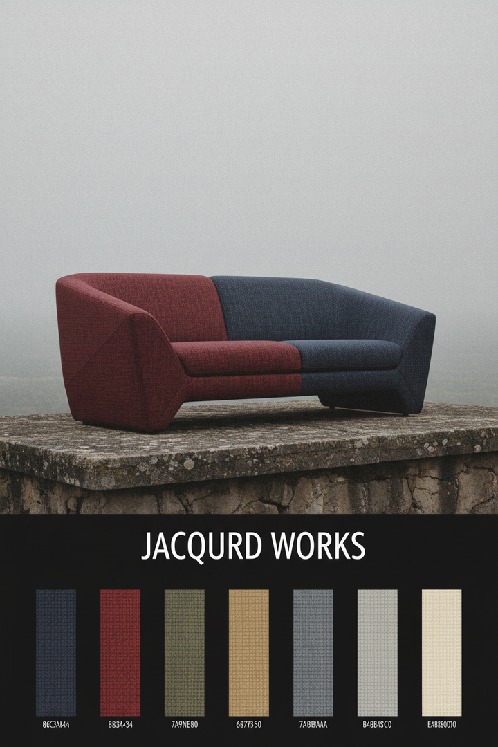 JACQUARD WORKS Editorial Poster — 9 Color Swatches