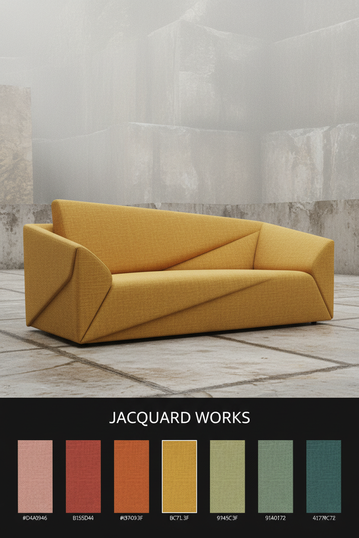 JACQUARD WORKS Editorial Poster — Golden Yellow